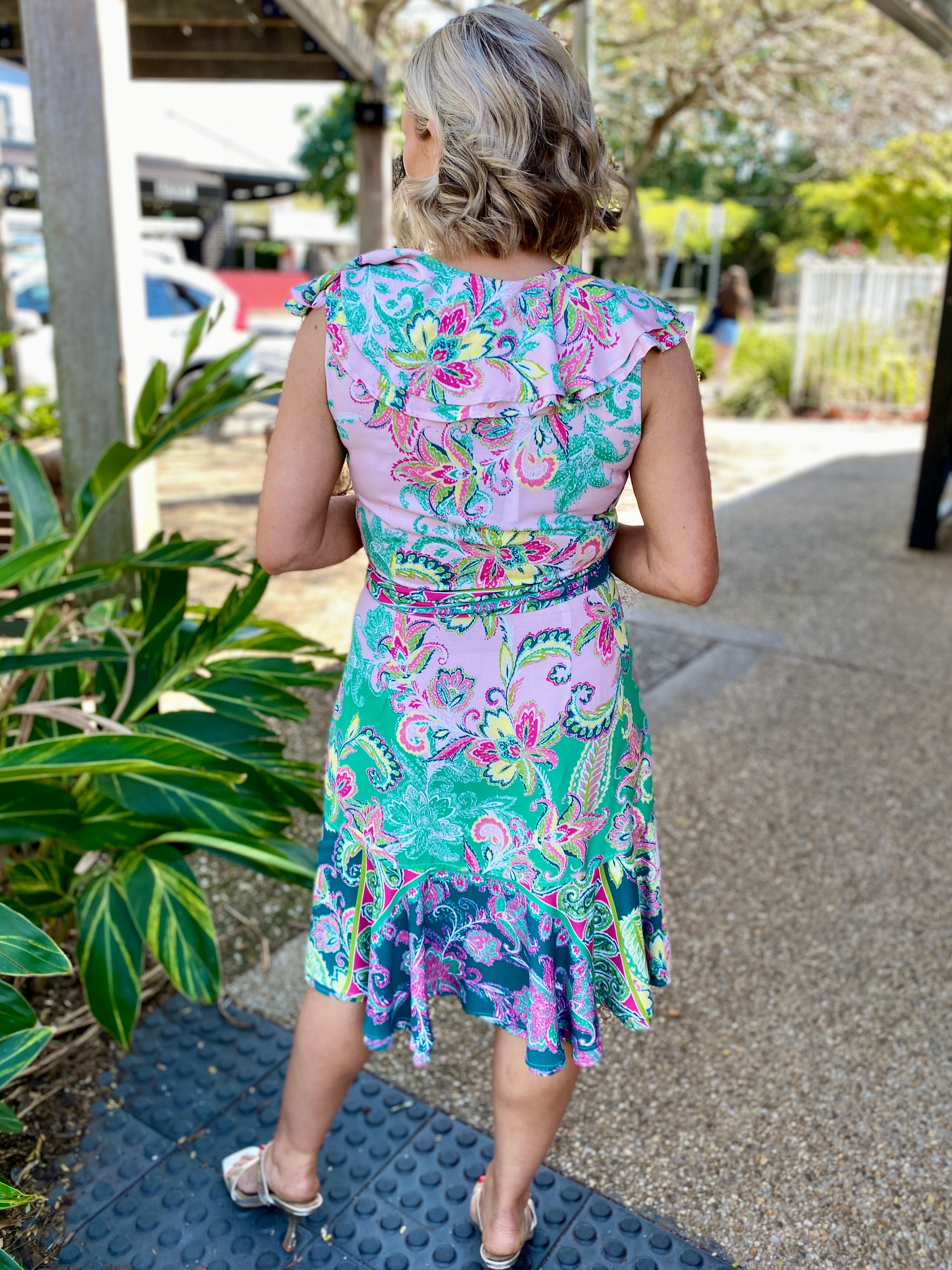 Pia Wrap Dress – Paisley Dream