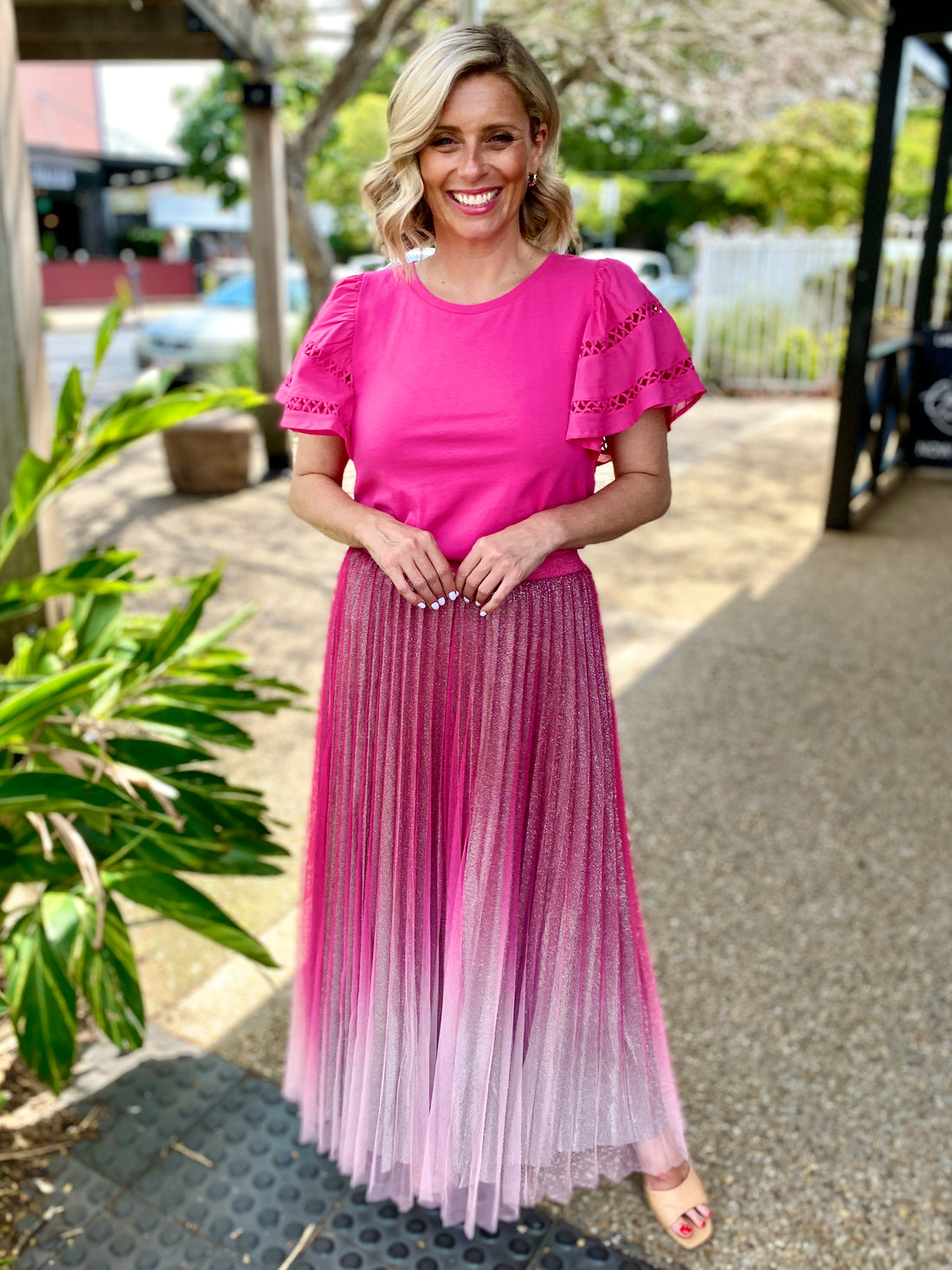 West End Skirt – Hot Pink Ombre