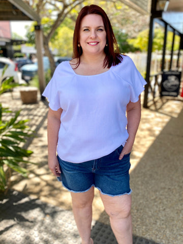June Knit Top – White