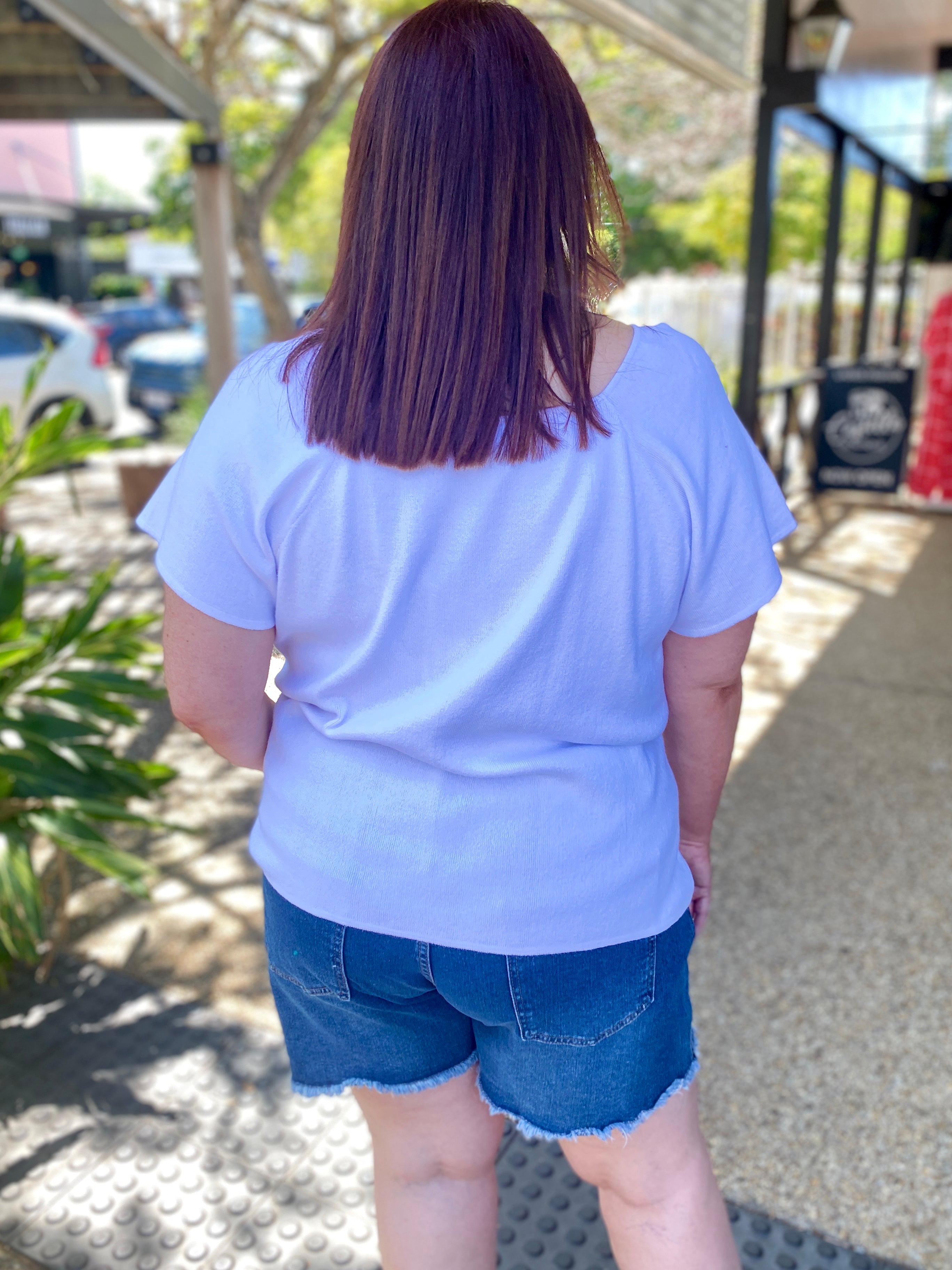 June Knit Top – White