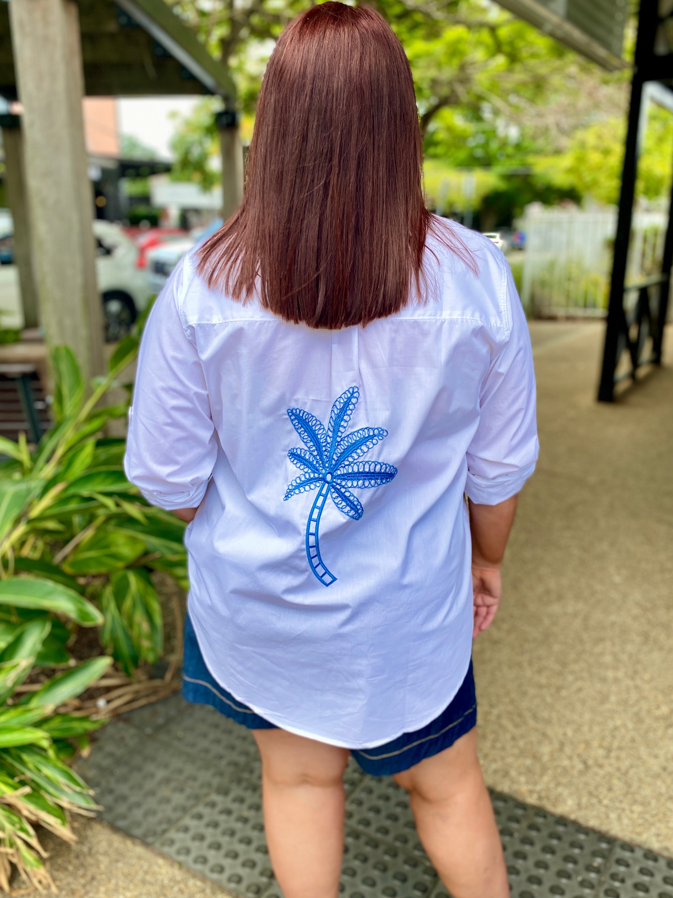 Alannah Shirt – White/Blue