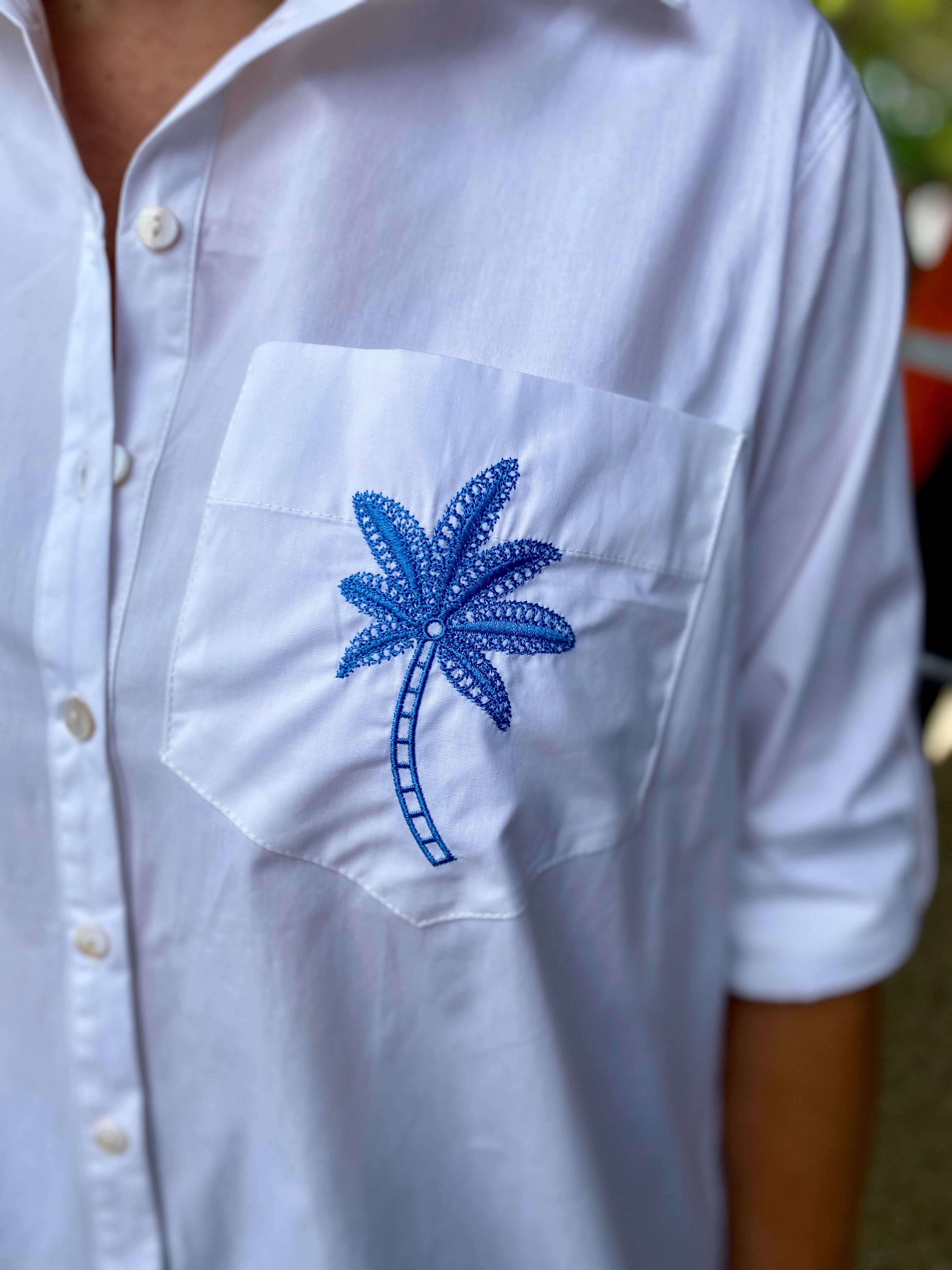 Alannah Shirt – White/Blue