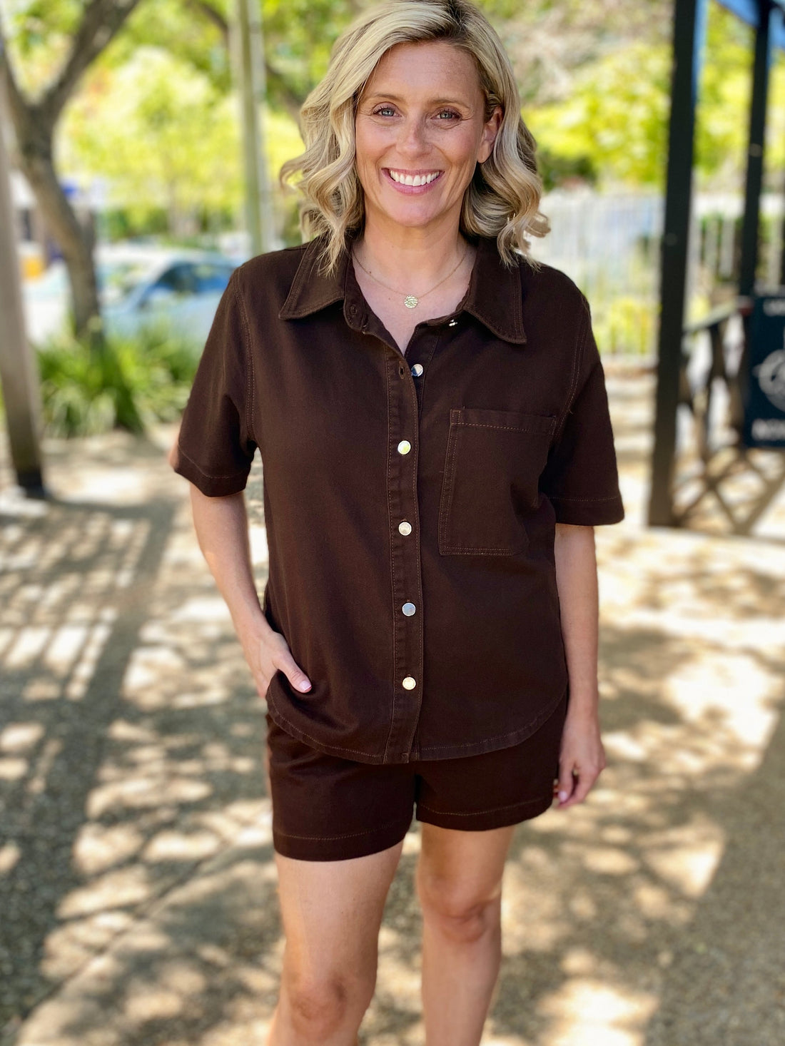 Emma Denim Short – Choc