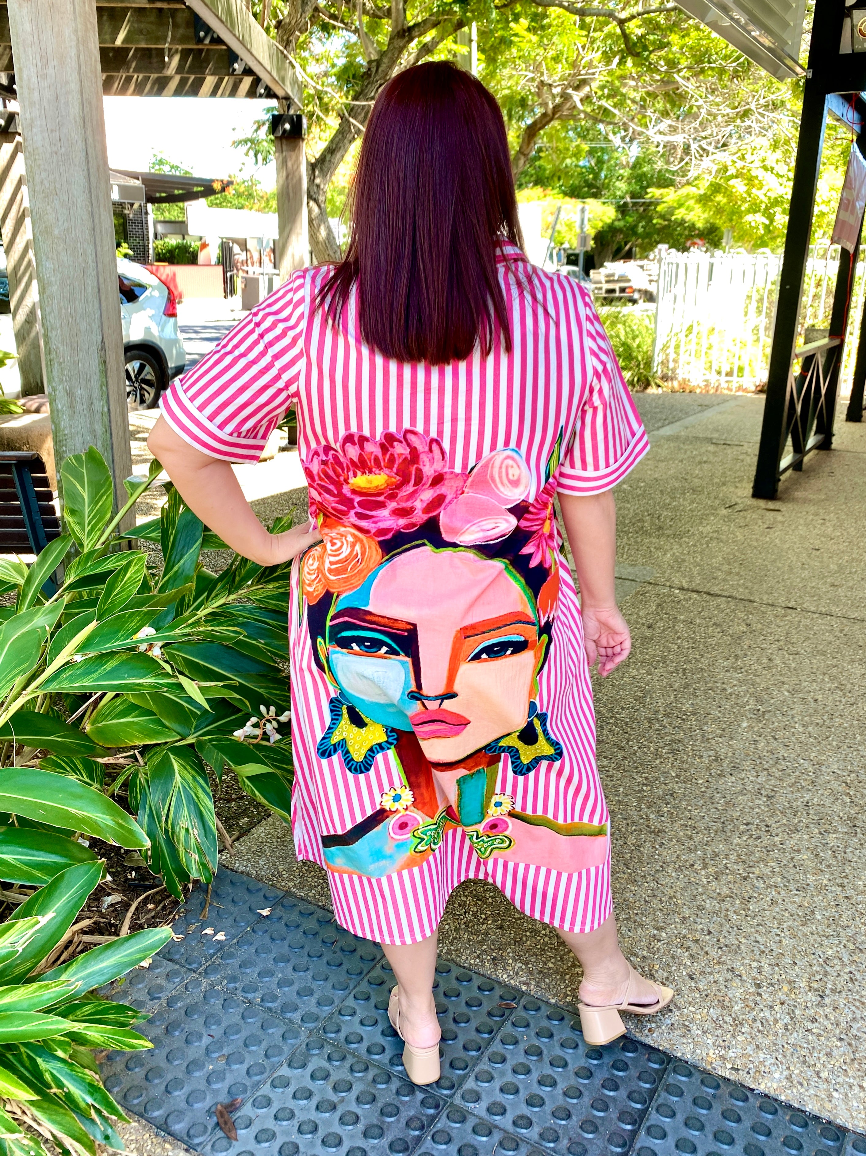 Frida Shirt Dress – Pink