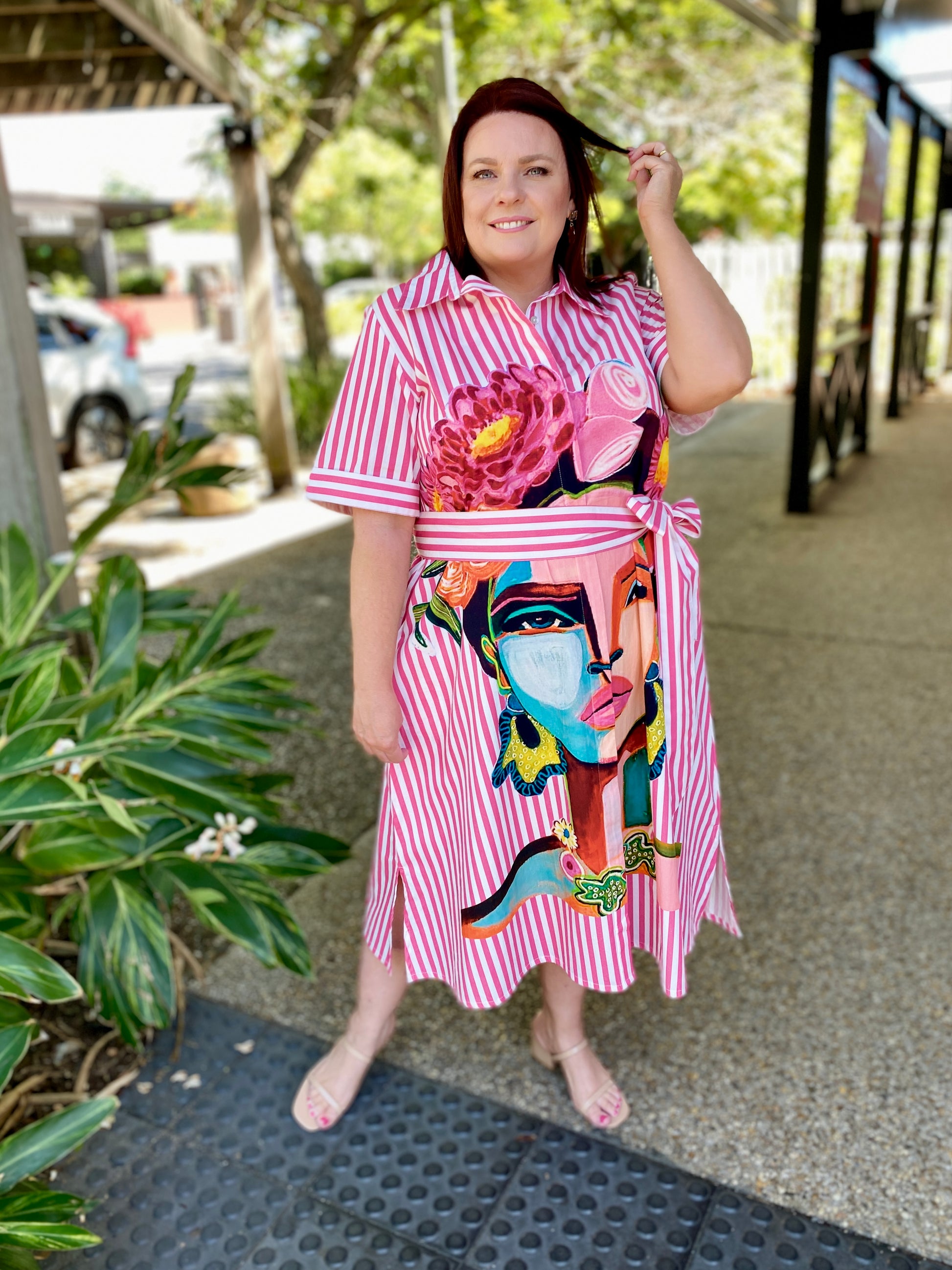 Frida Shirt Dress – Pink