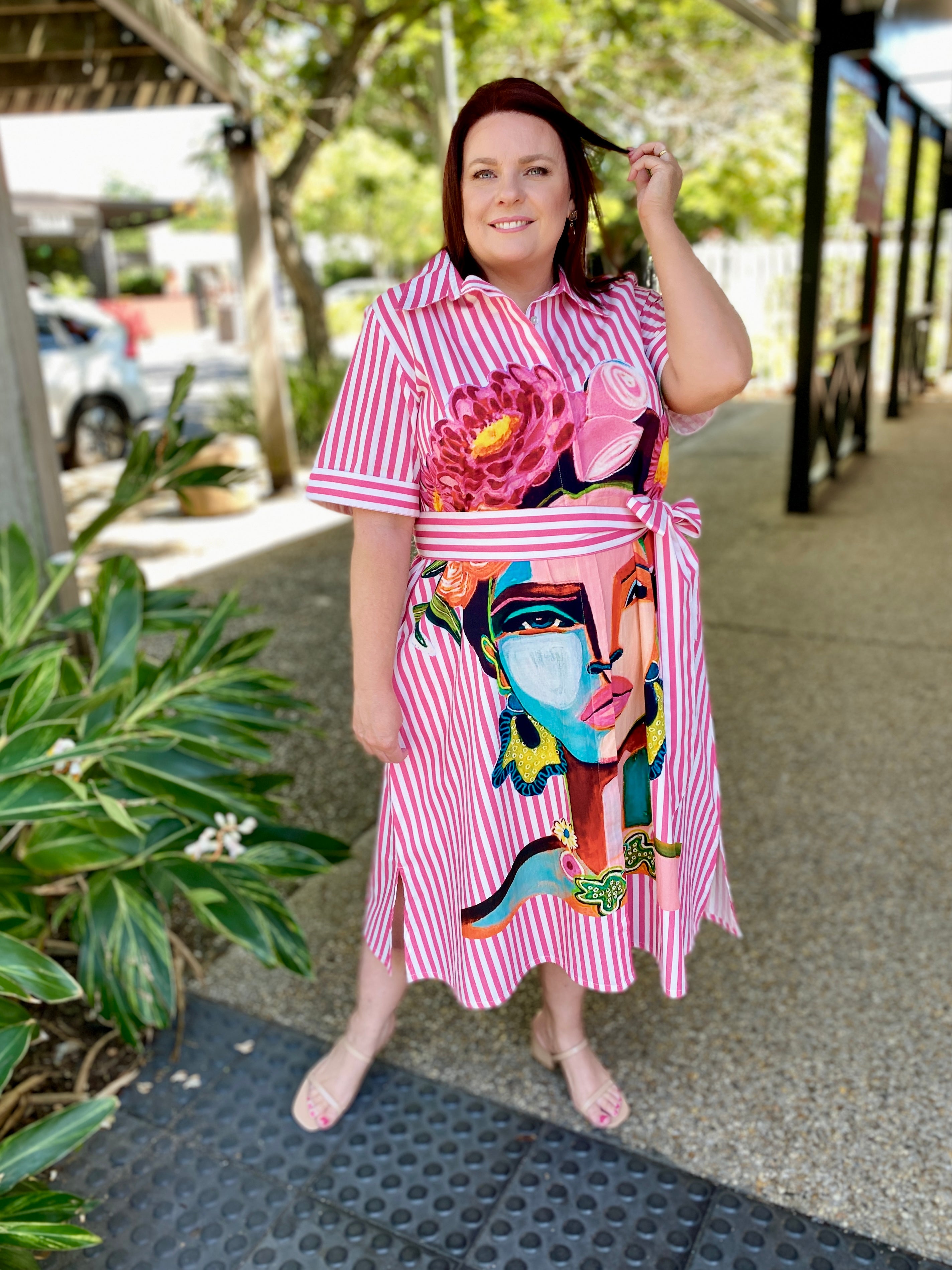 Frida Shirt Dress – Pink