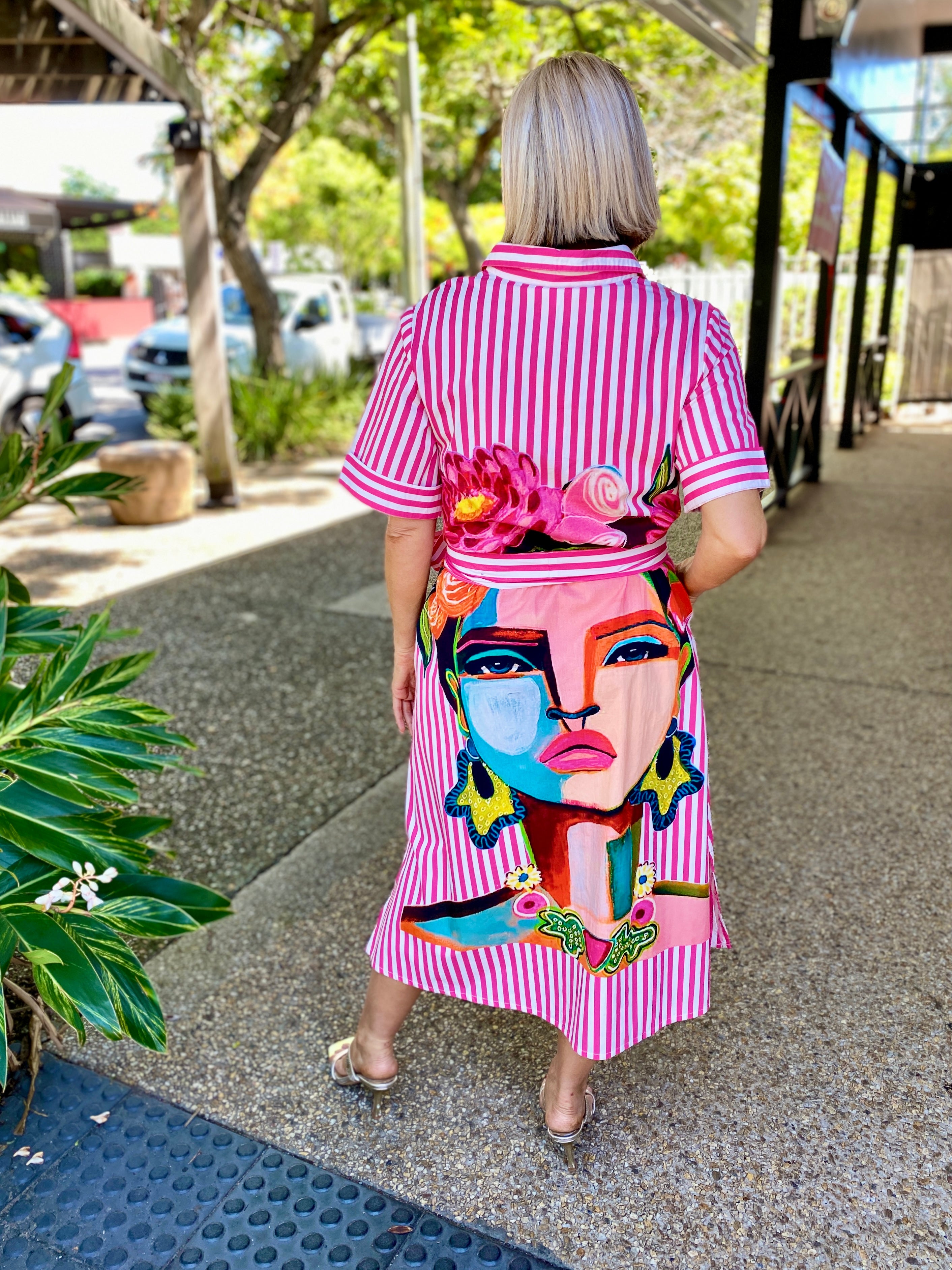 Frida Shirt Dress – Pink