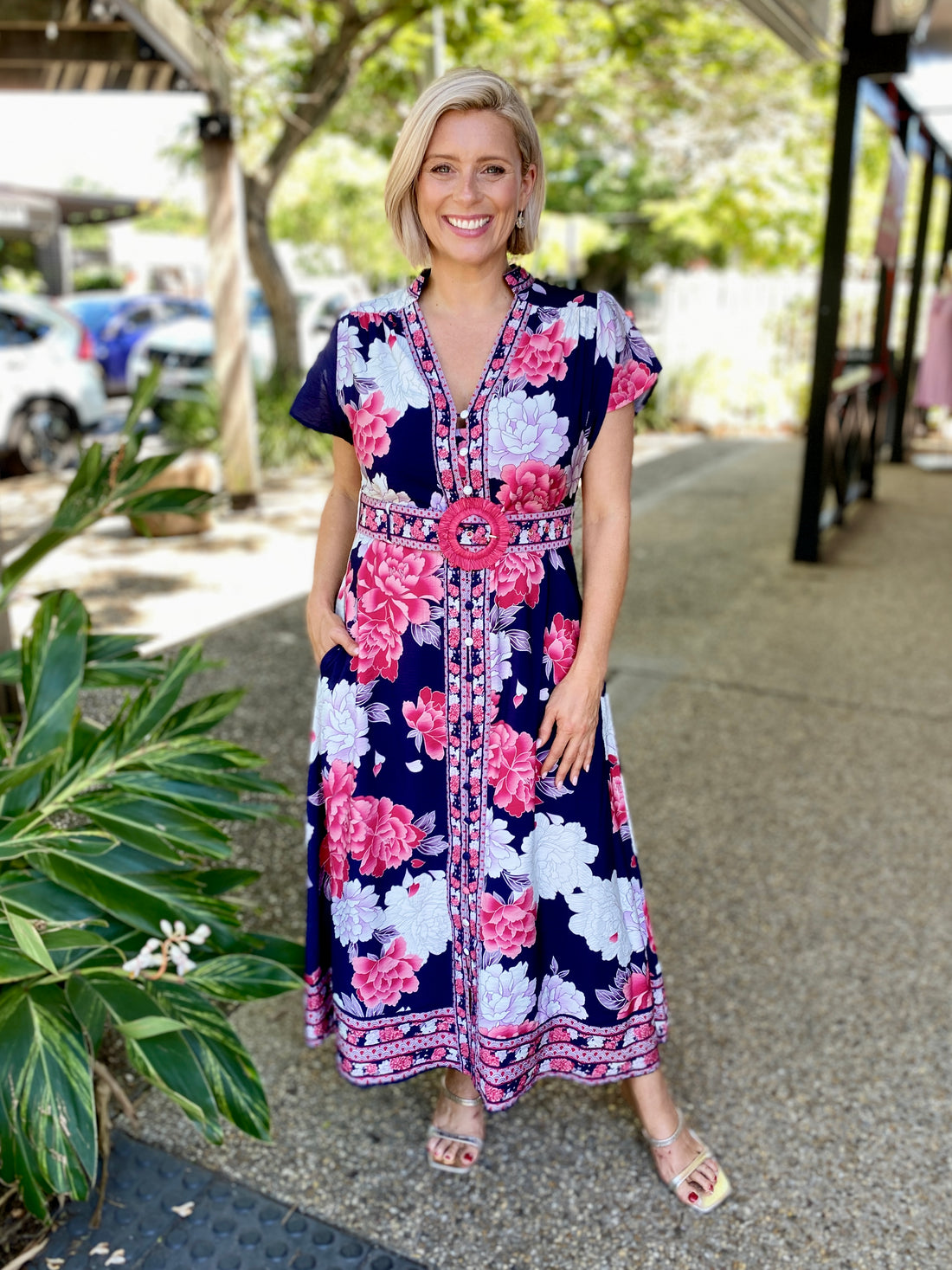 Tamera Dress – Navy Blossom