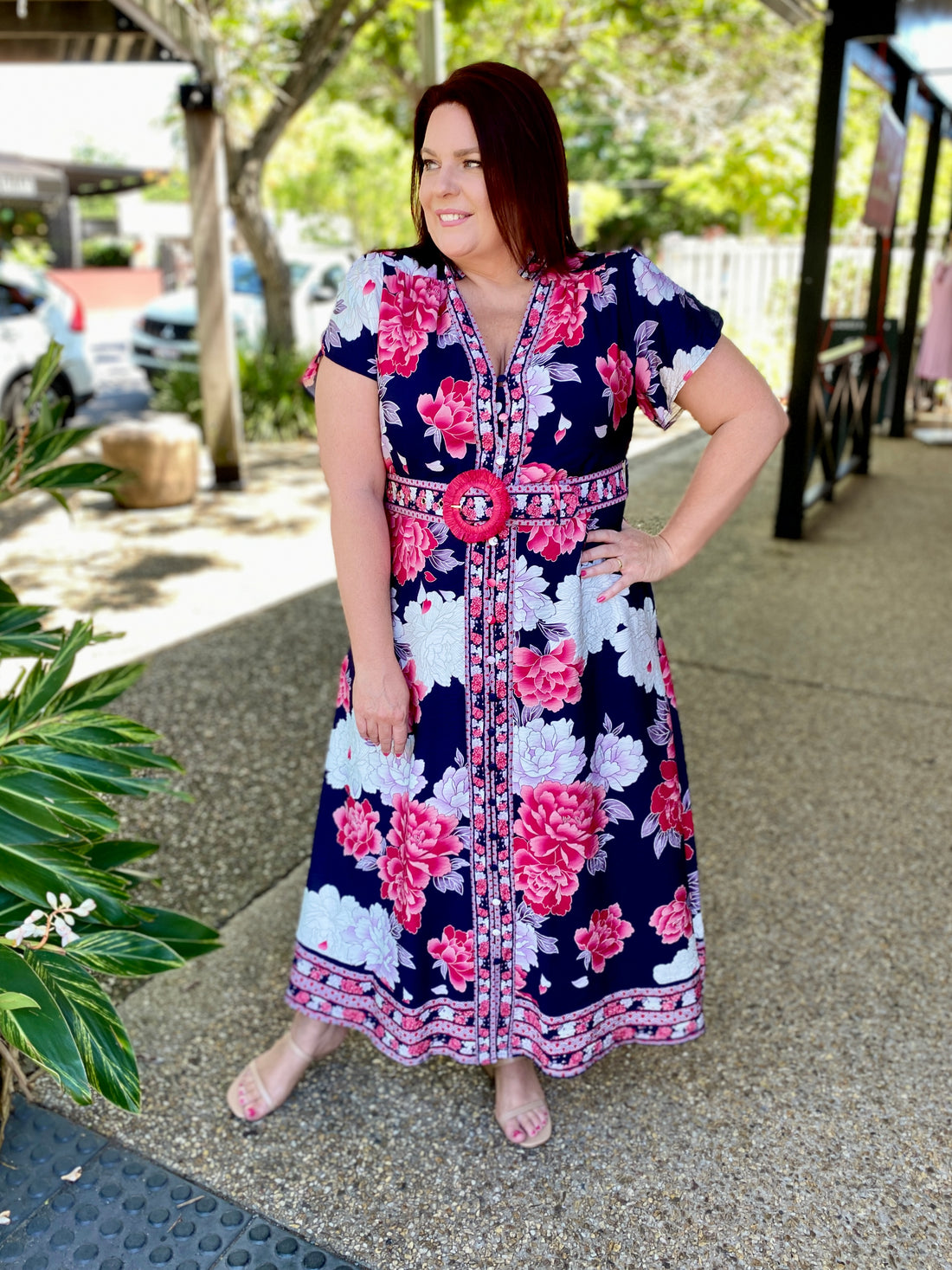 Tamera Dress – Navy Blossom