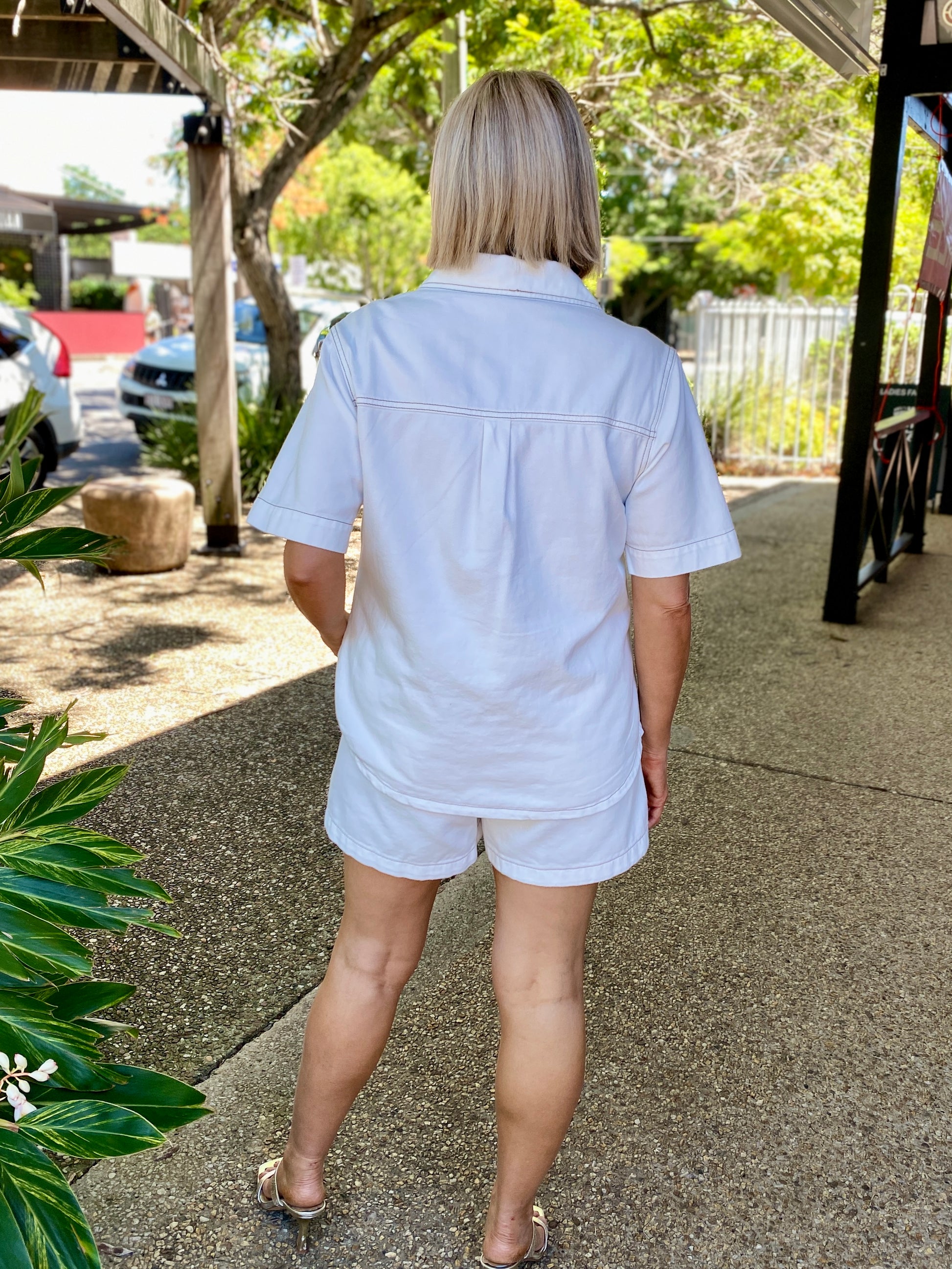 Emma Denim Shirt – White