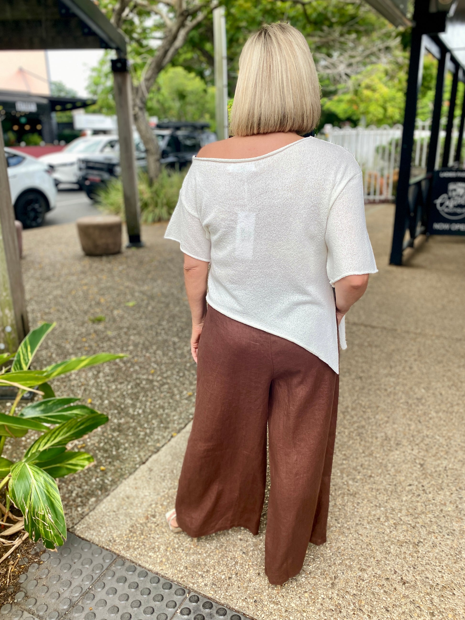 Paige Linen Pant – Choc