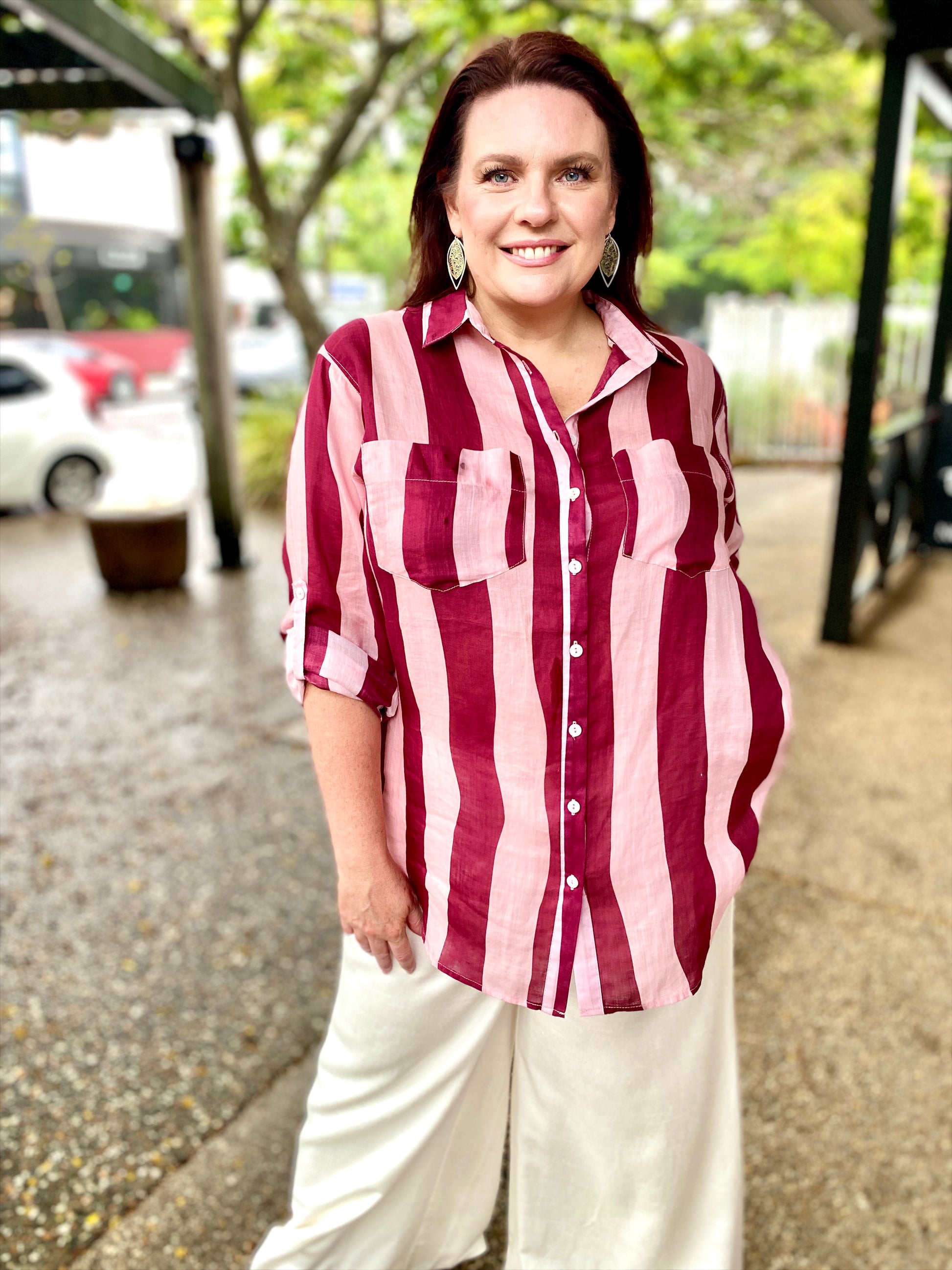 Raven Shirt – Burg/Pink