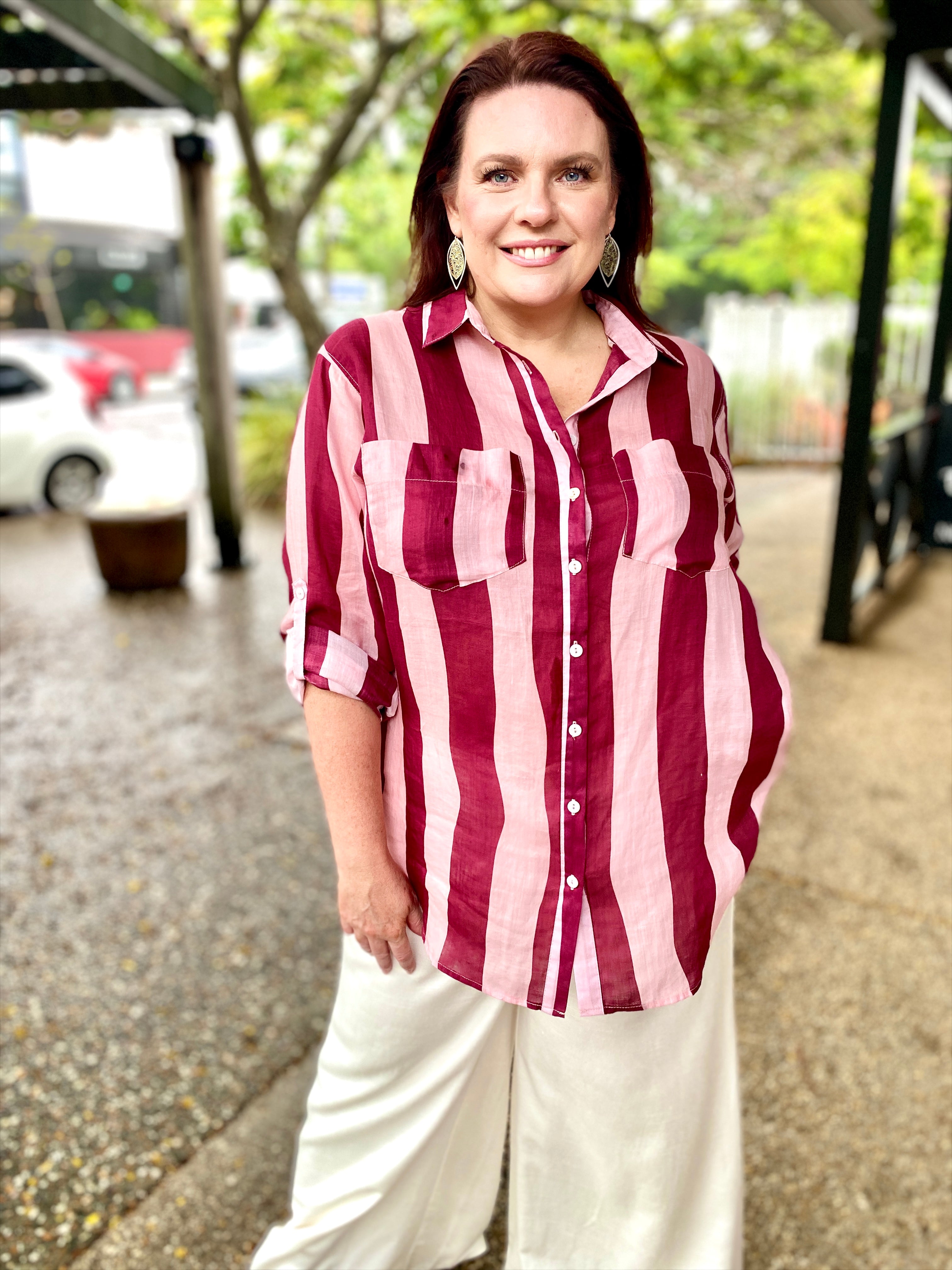Raven Shirt – Burg/Pink