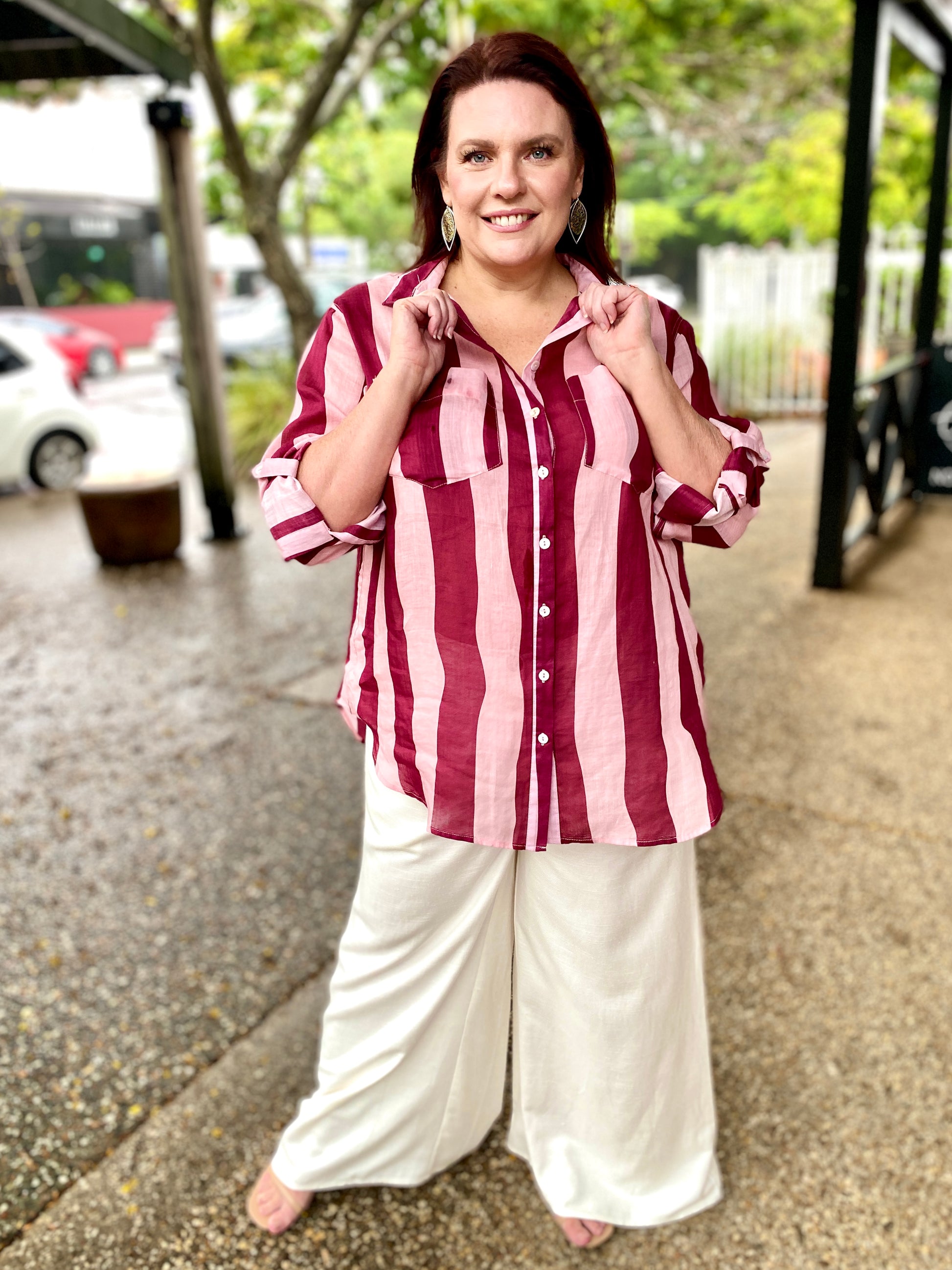 Raven Shirt – Burg/Pink