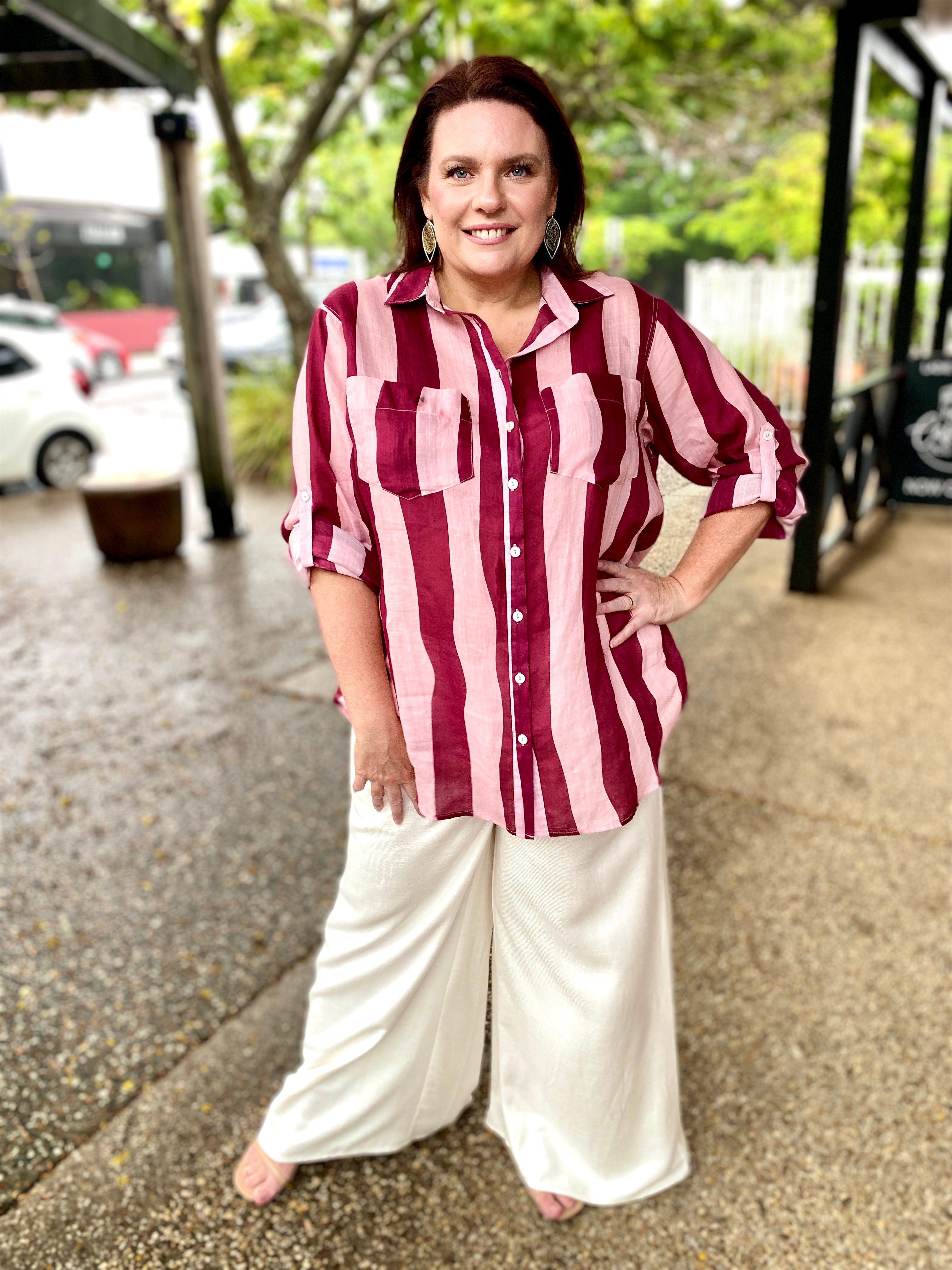 Raven Shirt – Burg/Pink