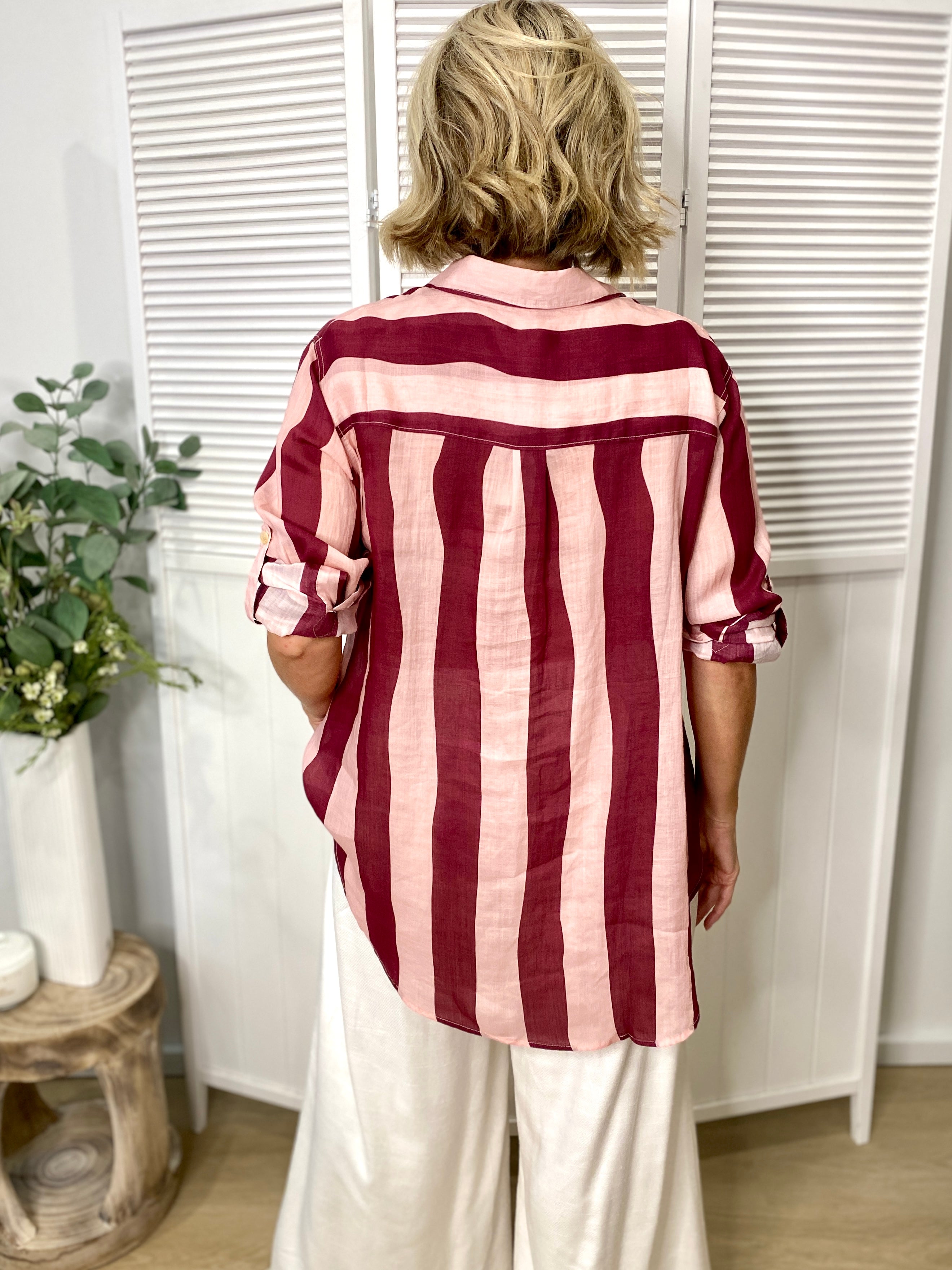 Raven Shirt – Burg/Pink