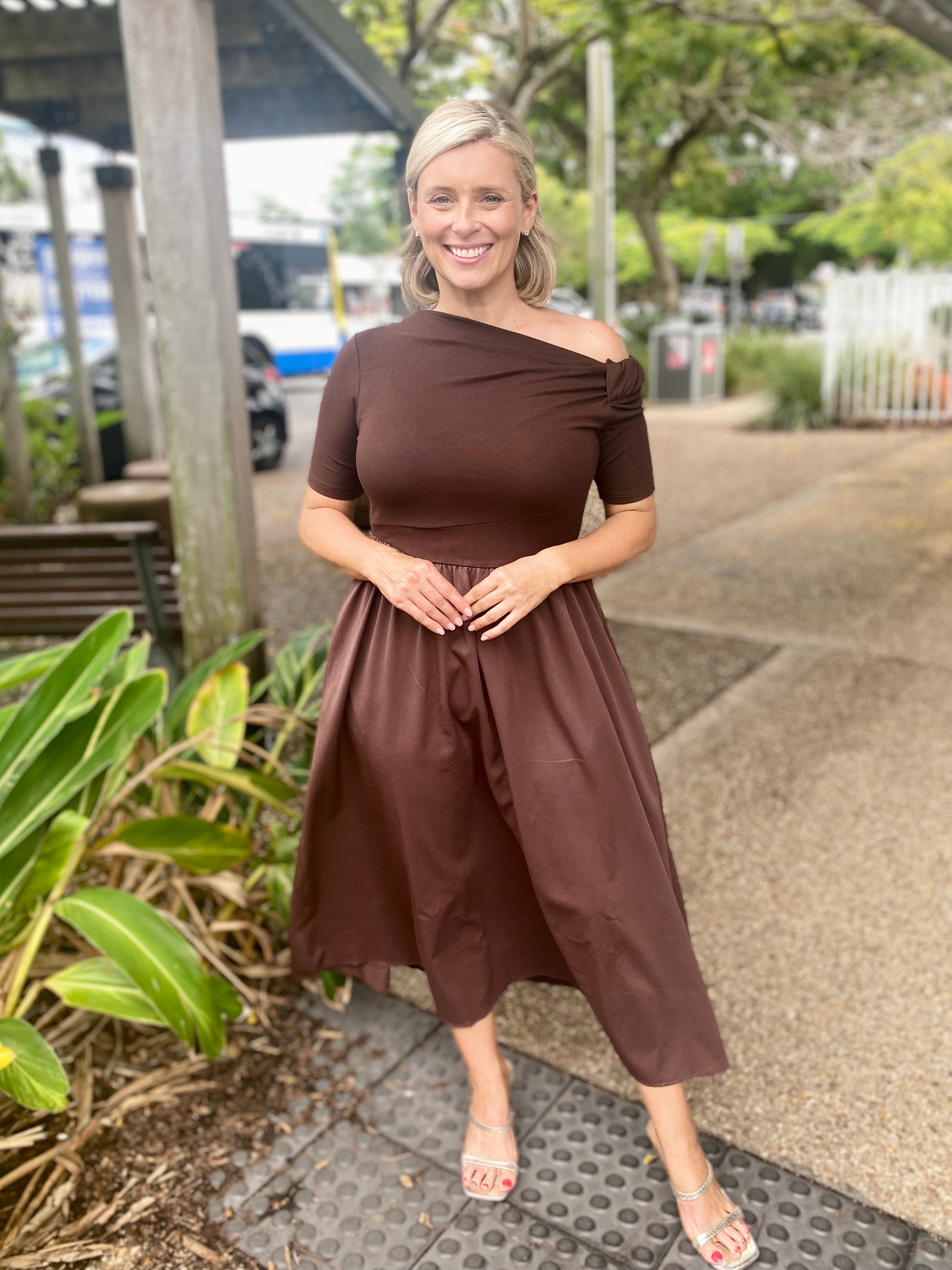 Miriam Midi Dress – Choc