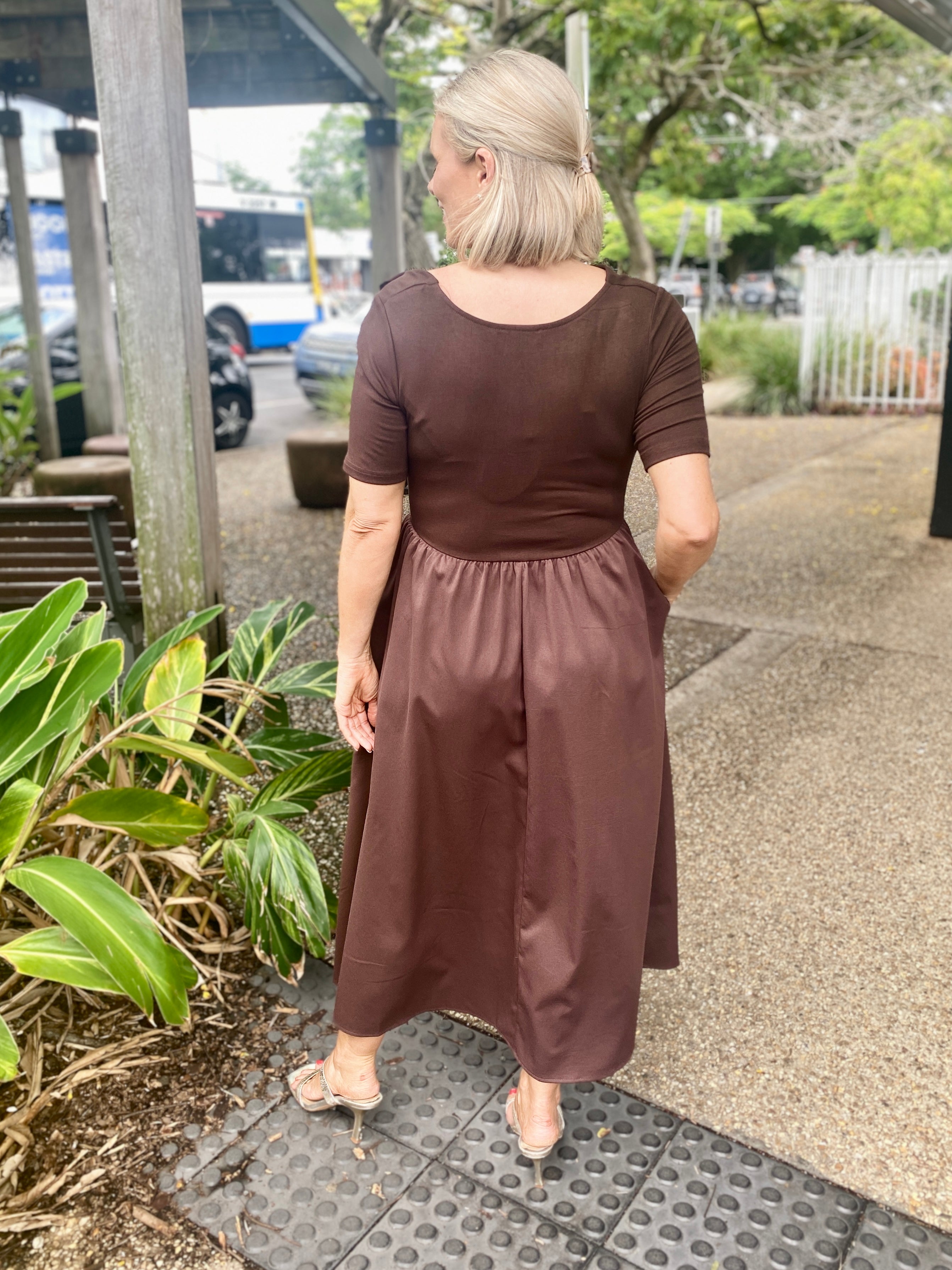 Miriam Midi Dress – Choc