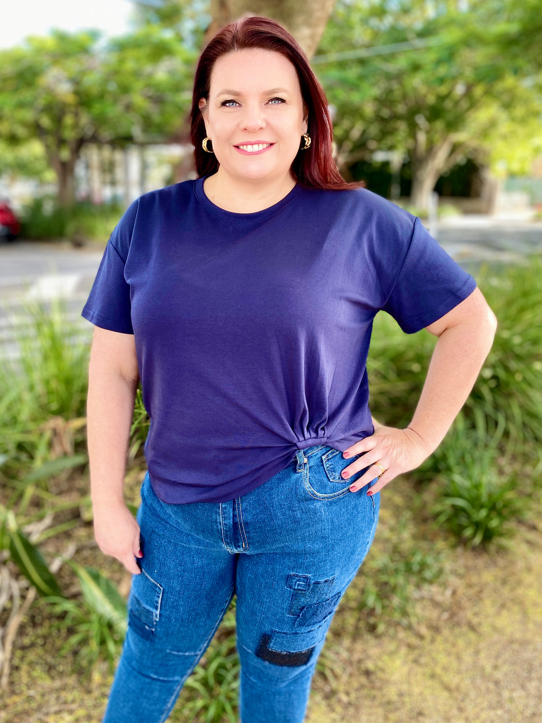 Wynona Tee – Navy