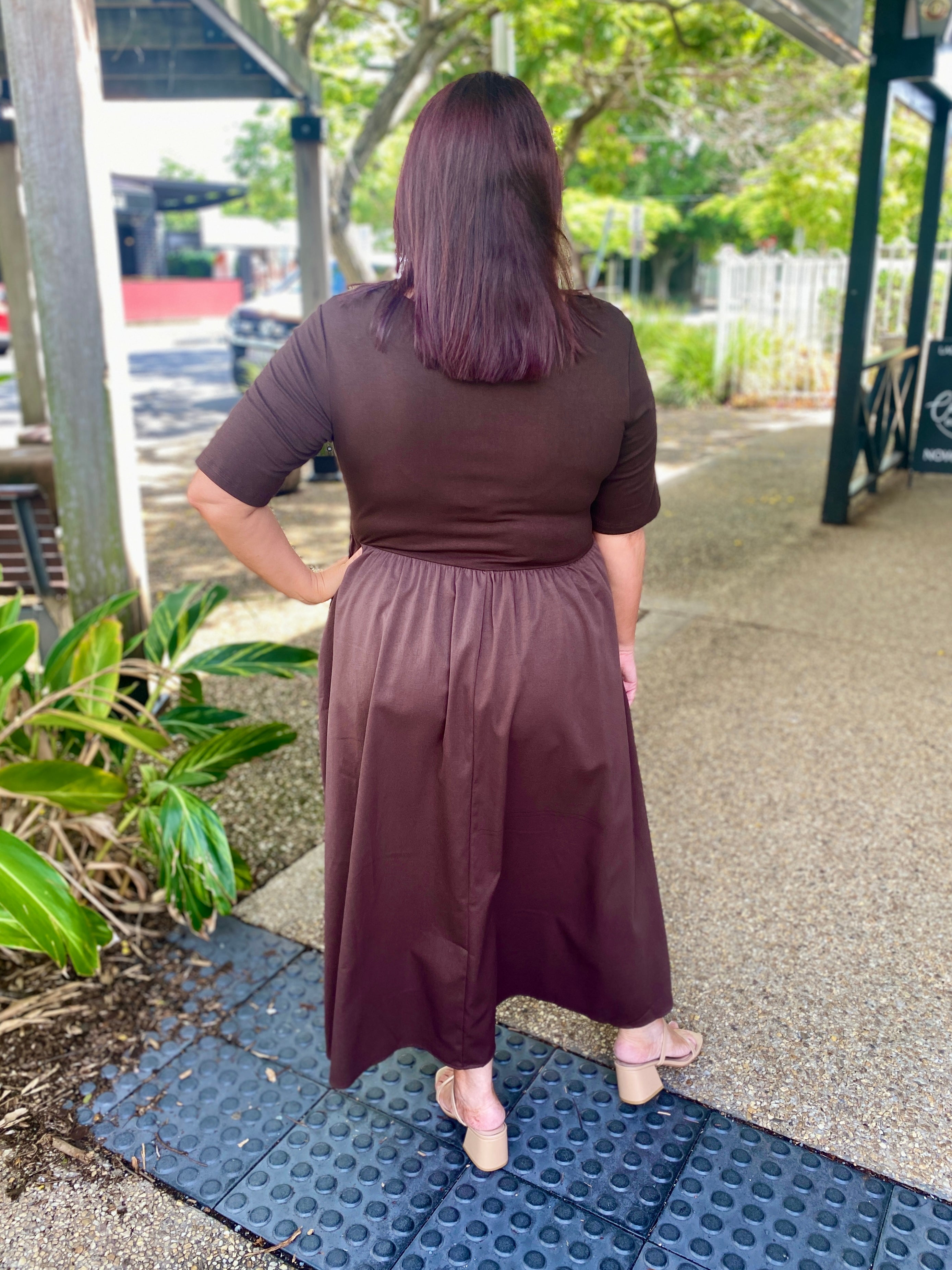 Miriam Midi Dress – Choc