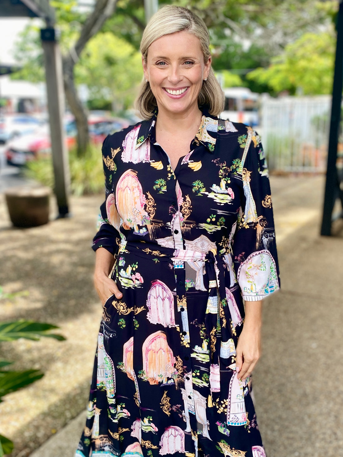 Kitty Shirt Dress
