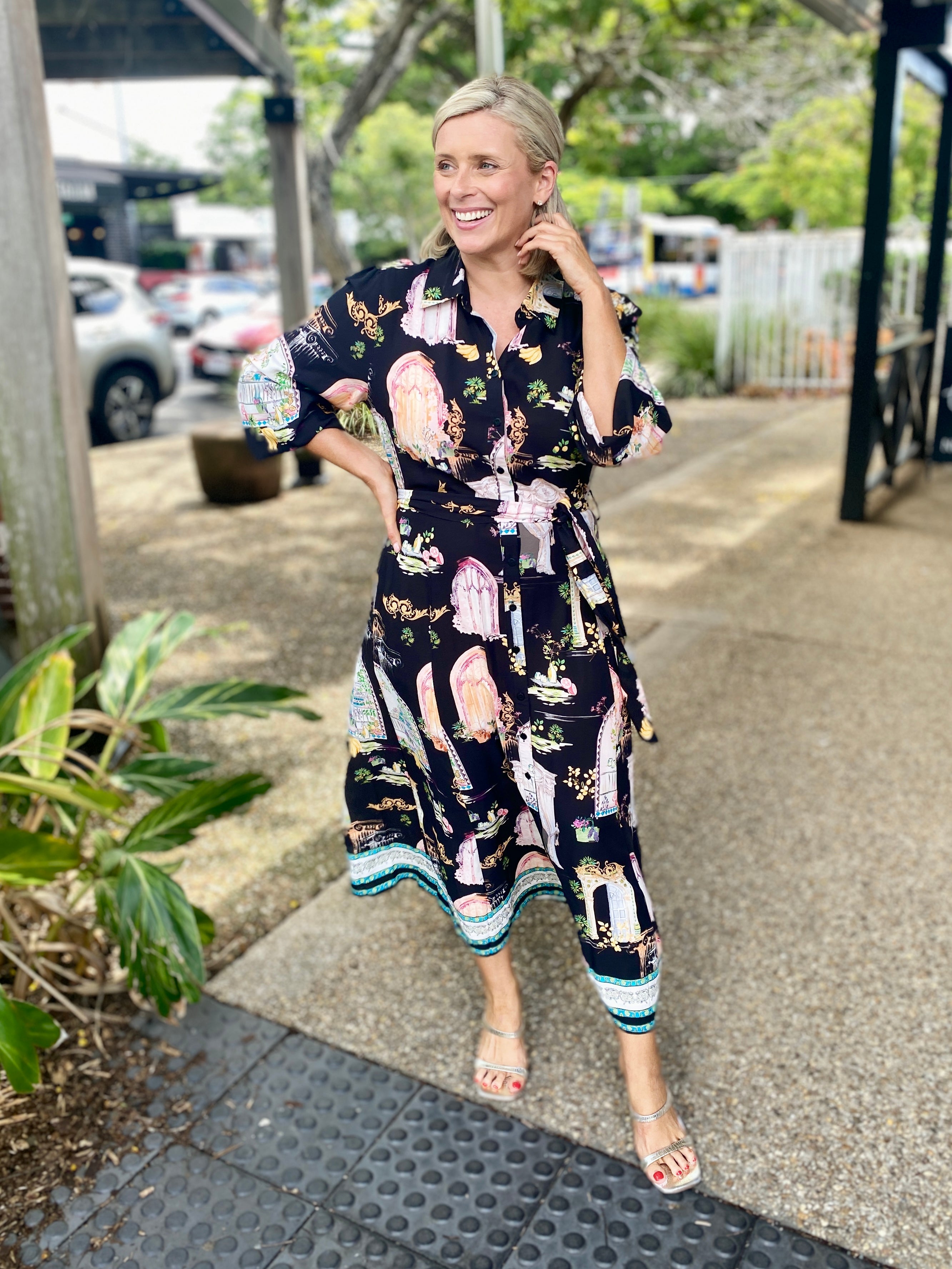 Kitty Shirt Dress