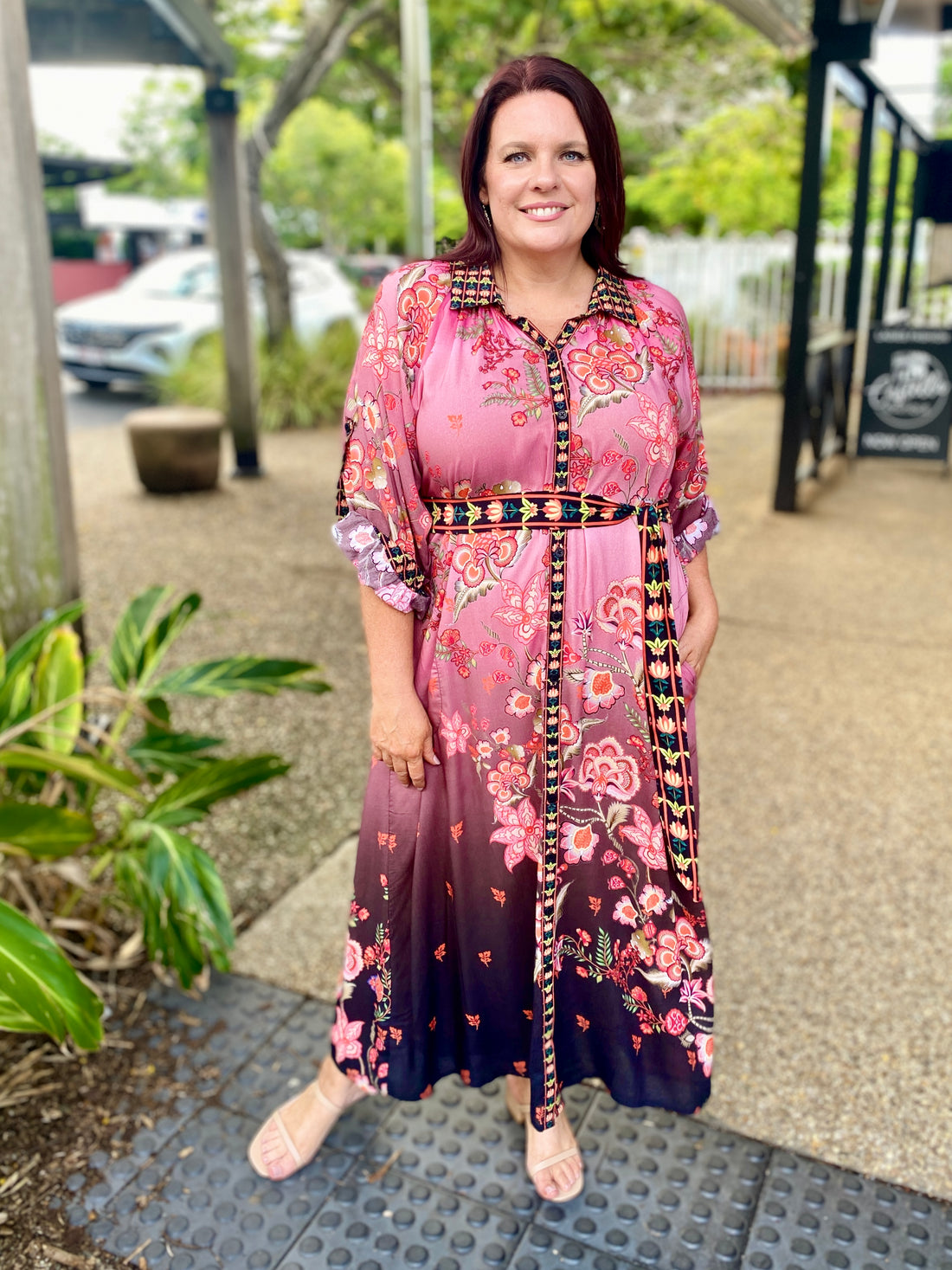 Lovis Midi Dress – Flame