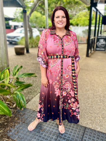 Lovis Midi Dress – Flame
