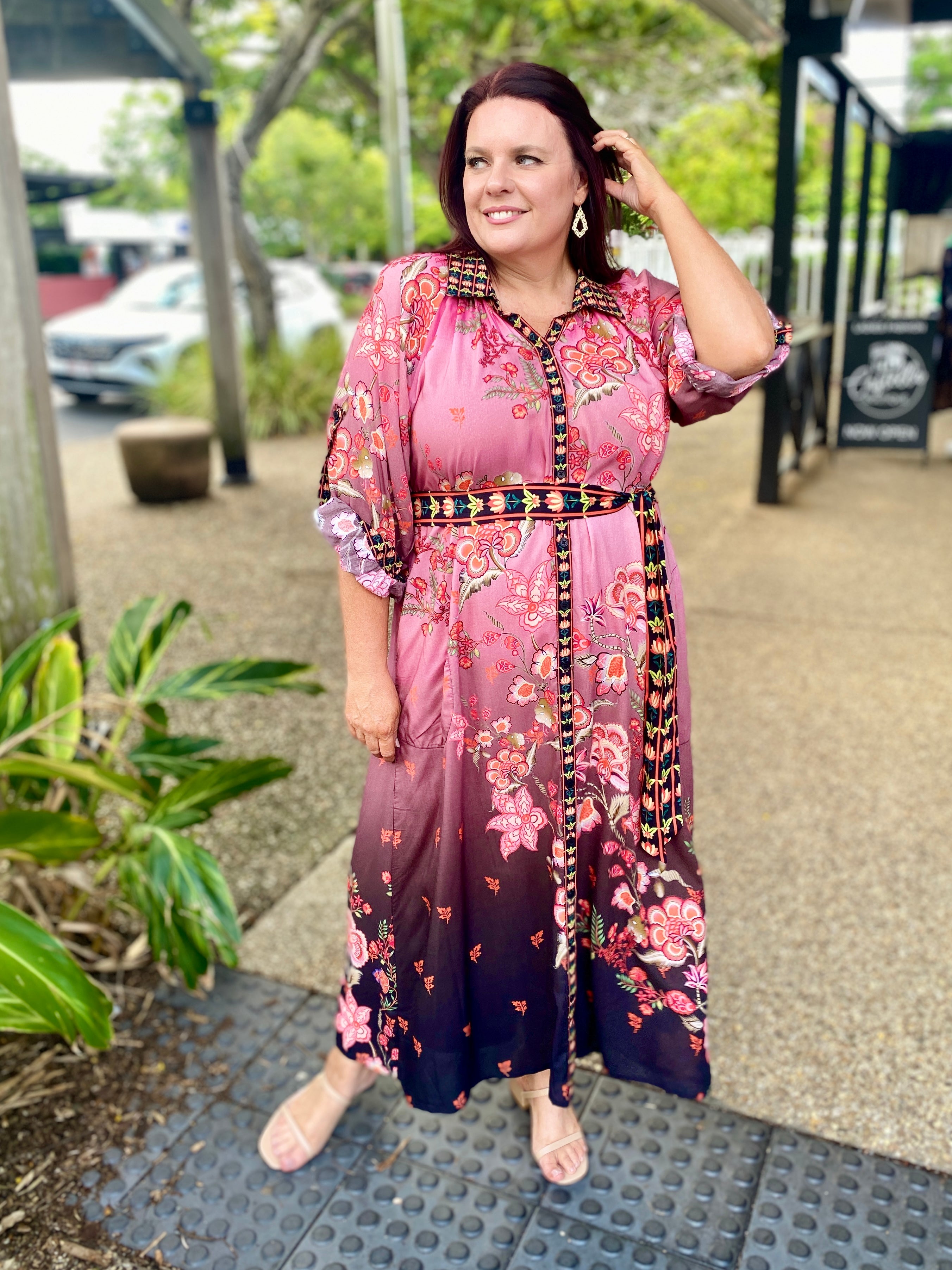 Lovis Midi Dress – Flame