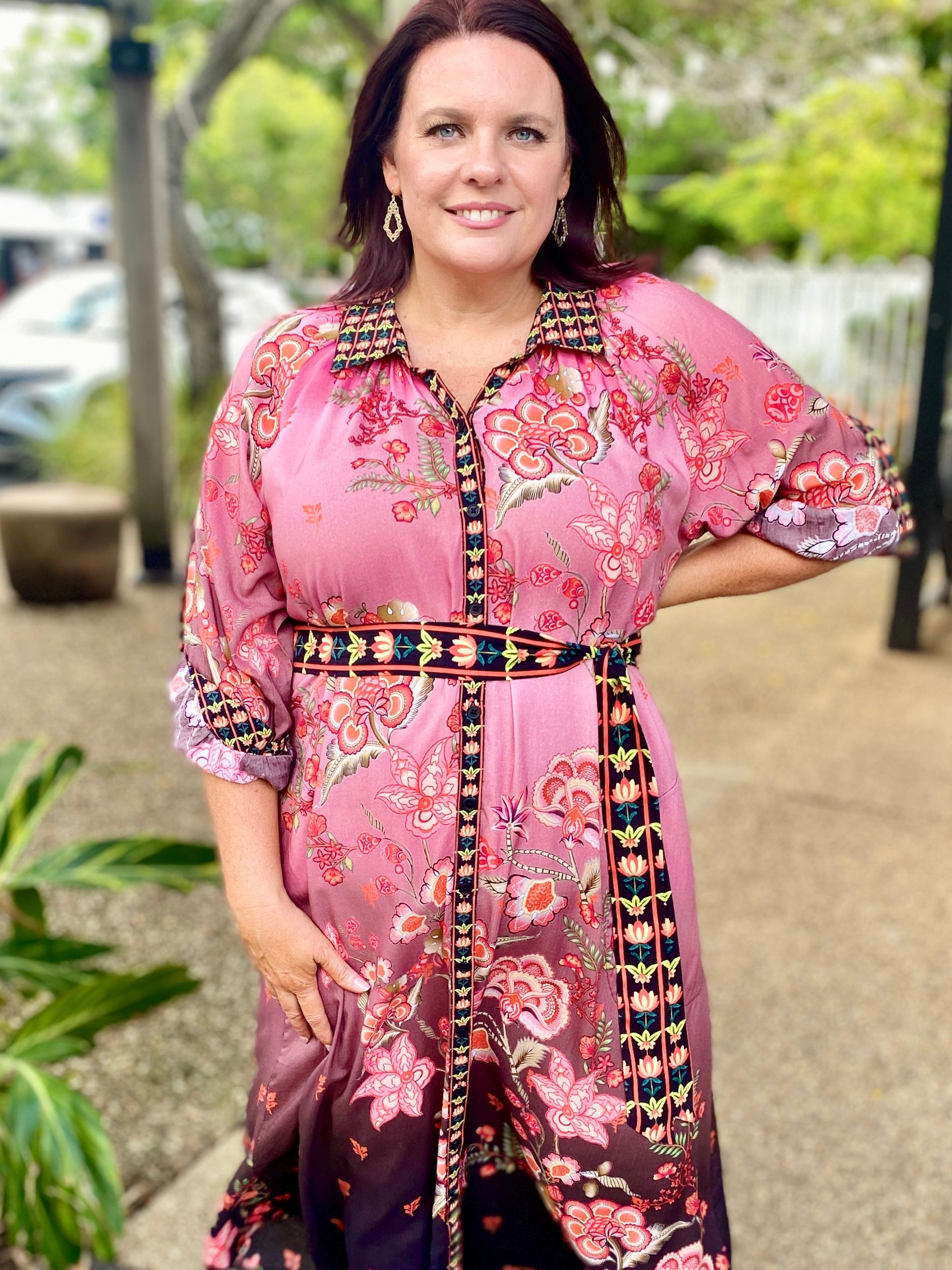 Lovis Midi Dress – Flame