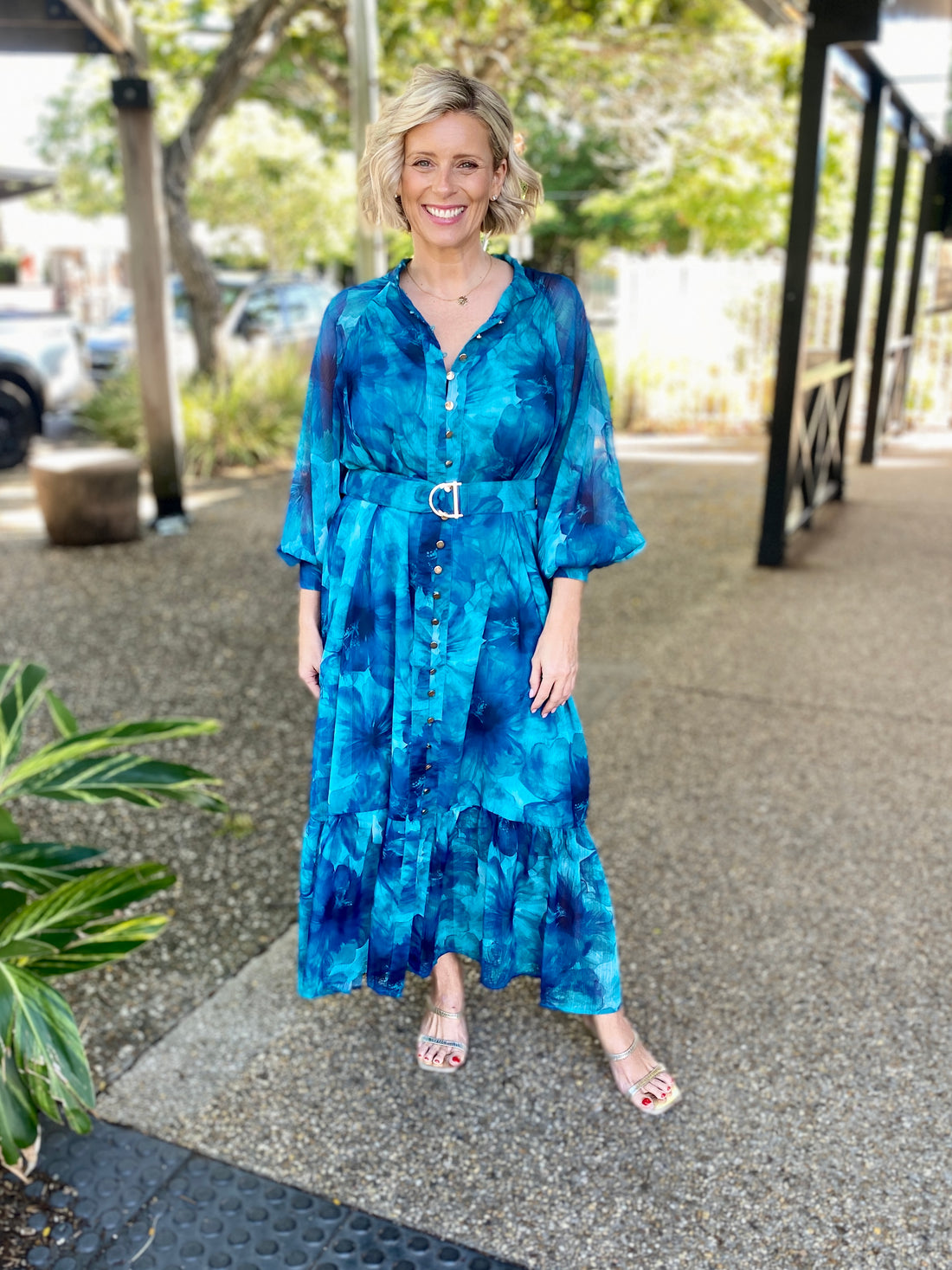 Gemini Maxi Dress – Teal