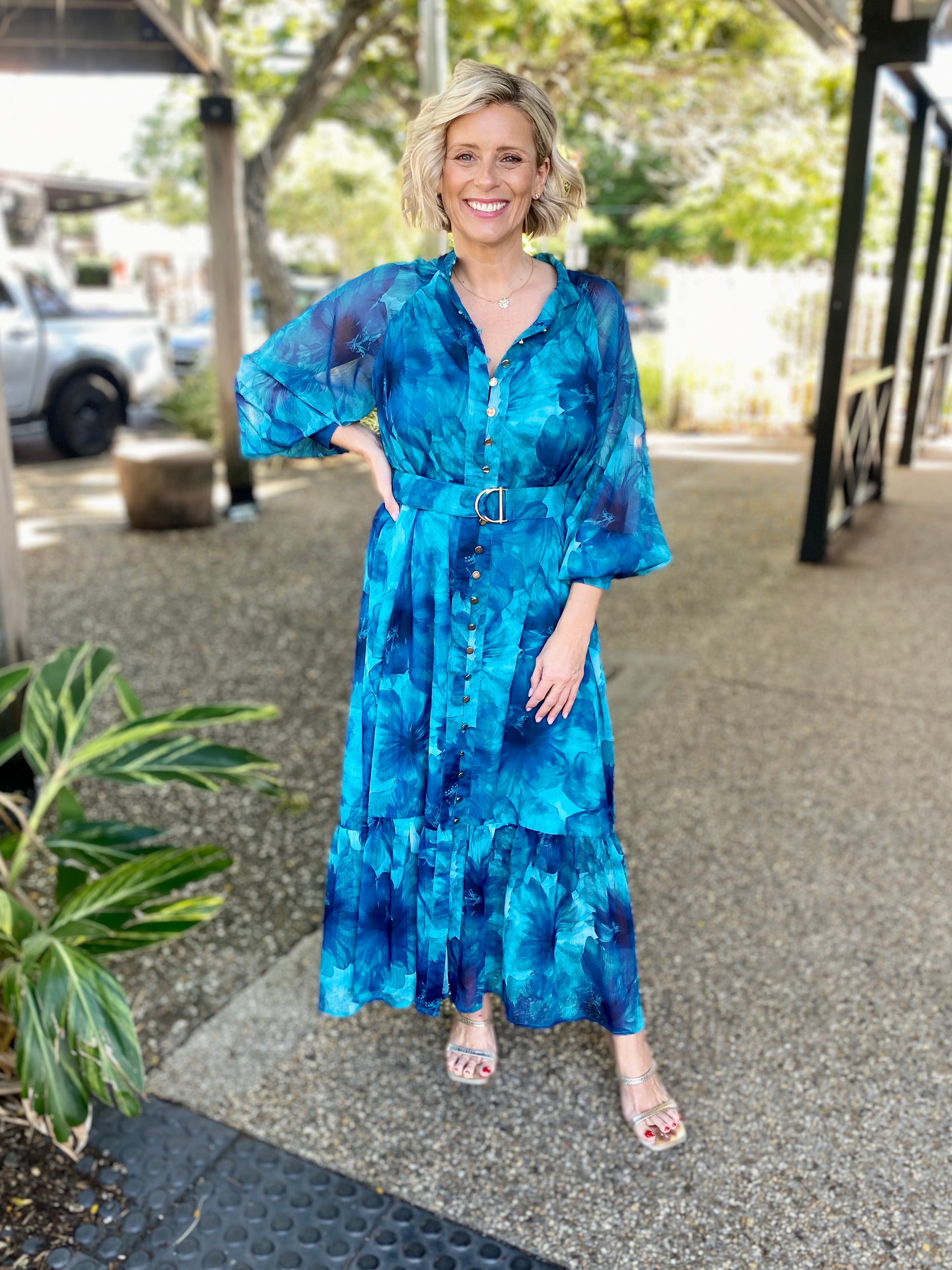 Gemini Maxi Dress – Teal