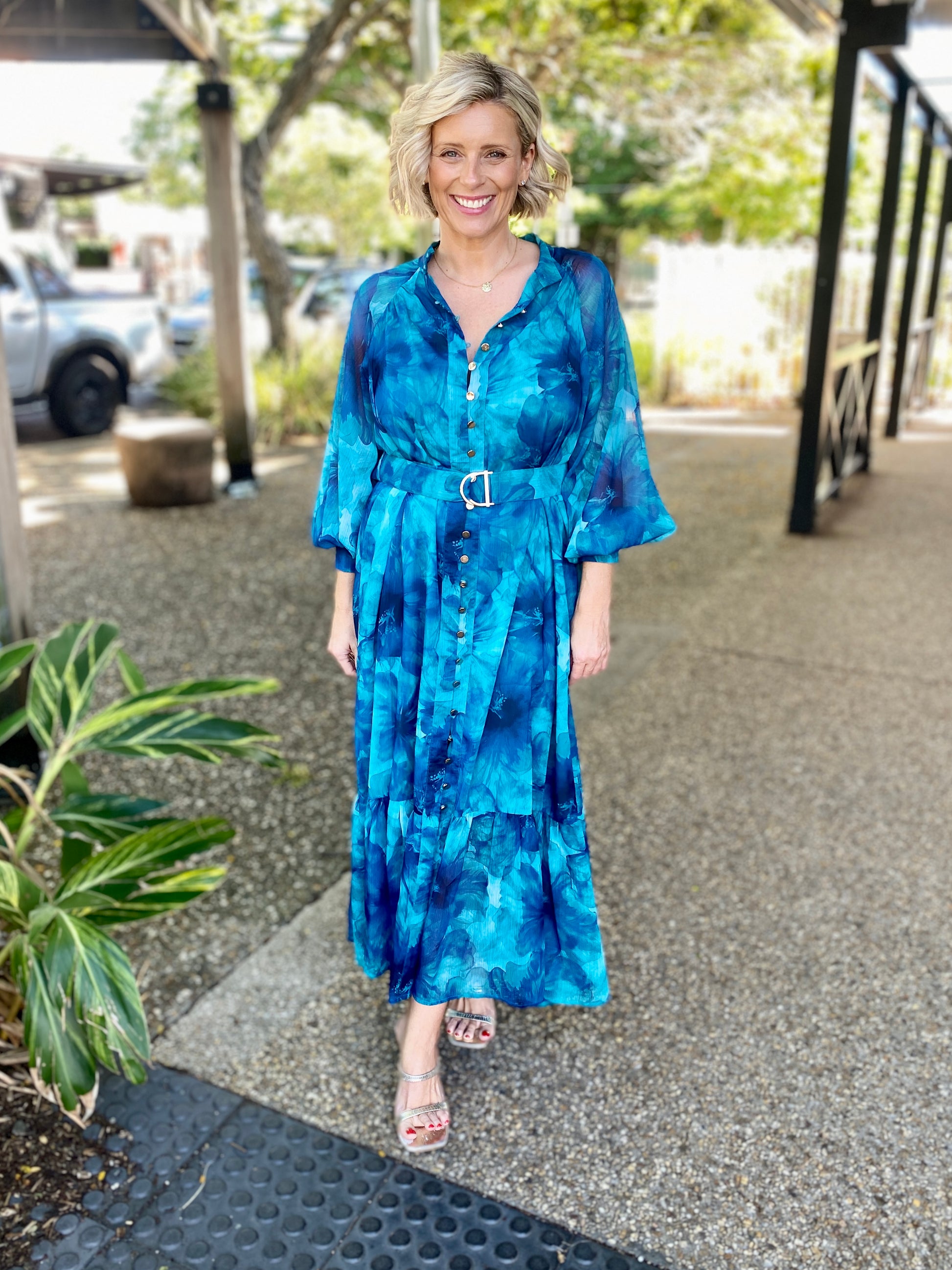 Gemini Maxi Dress – Teal