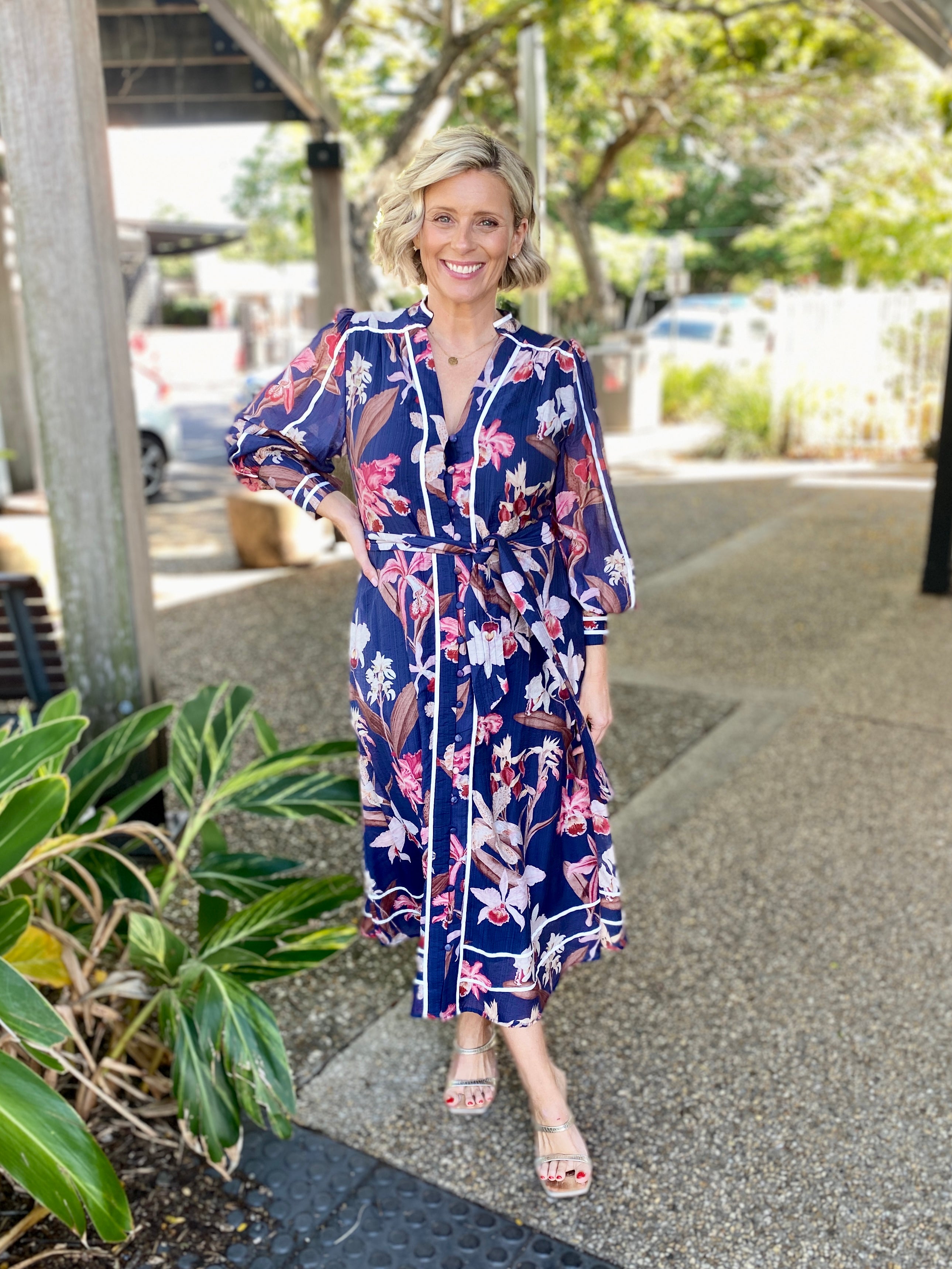 Eastley Dress – Navy Floral