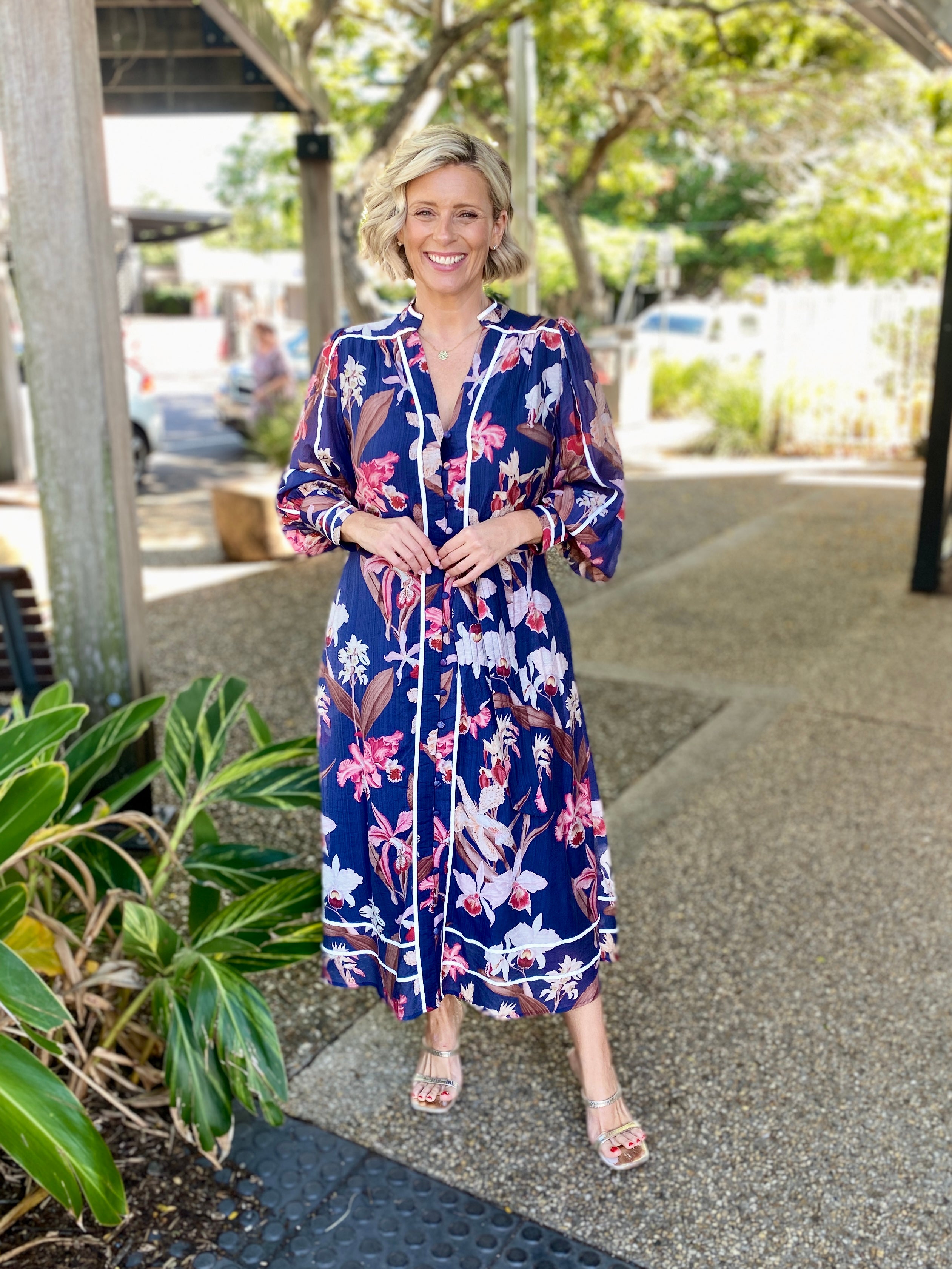 Eastley Dress – Navy Floral