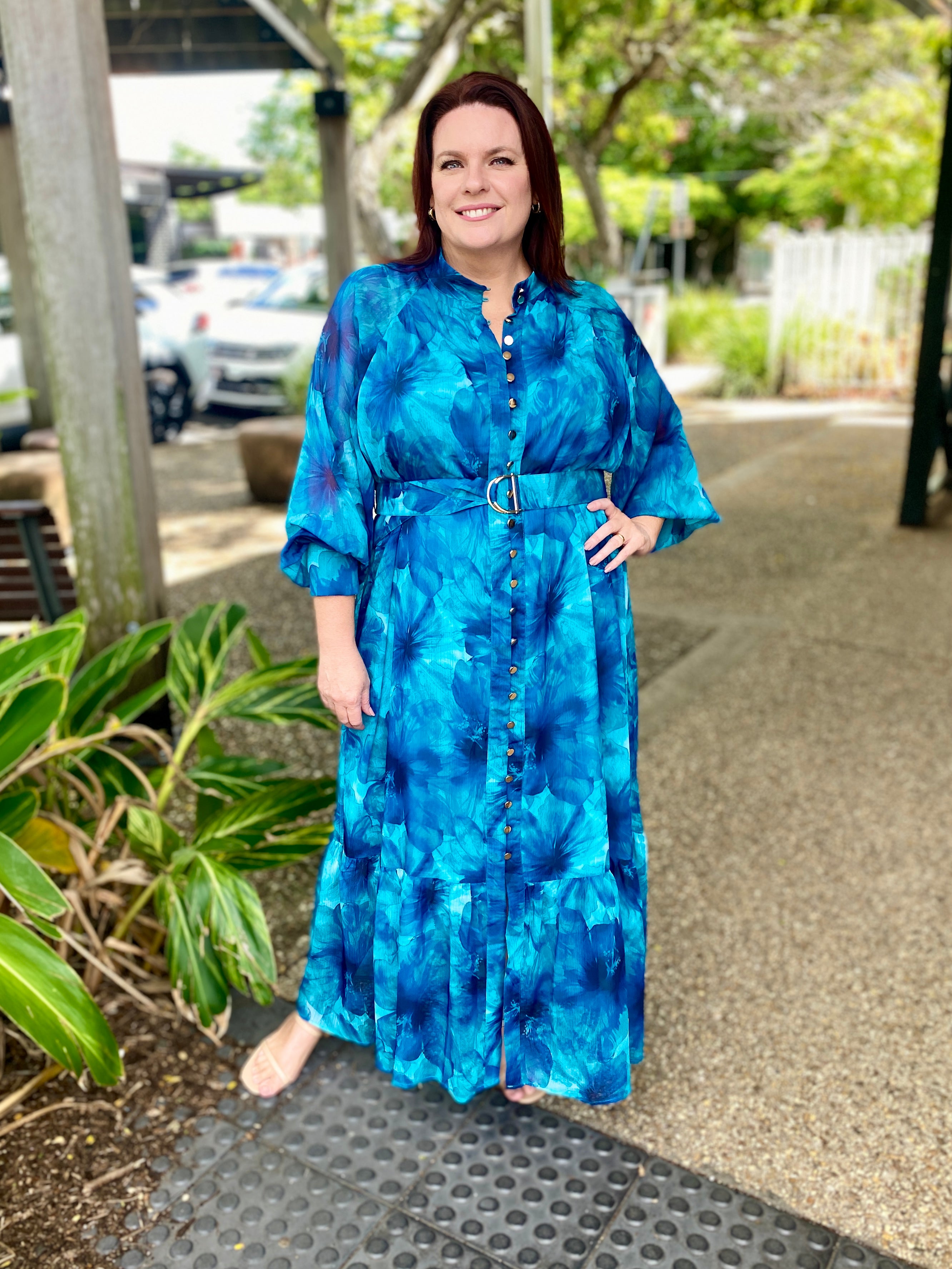 Gemini Maxi Dress – Teal