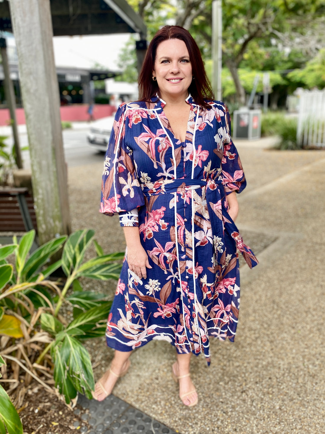 Eastley Dress – Navy Floral