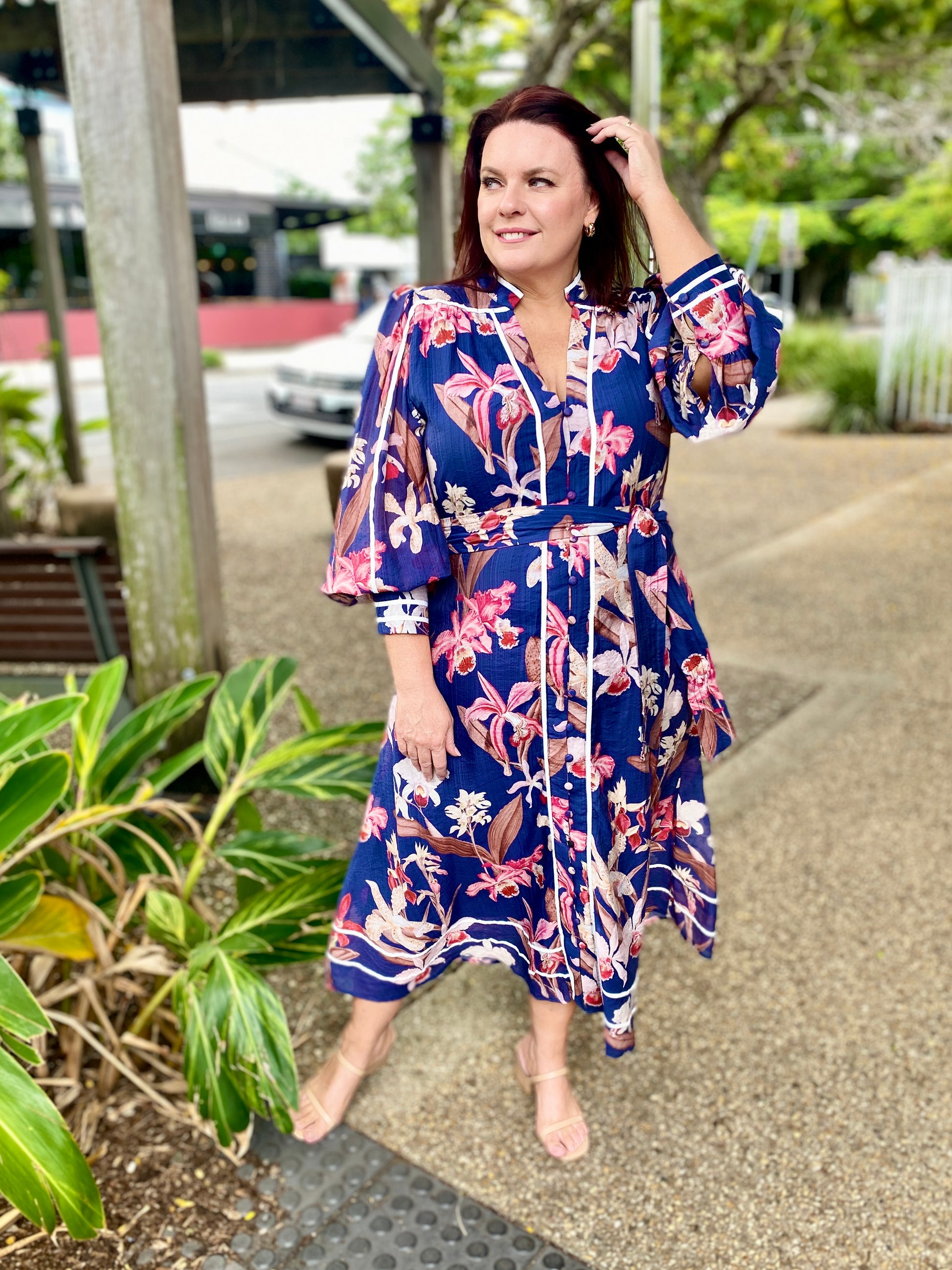 Eastley Dress – Navy Floral