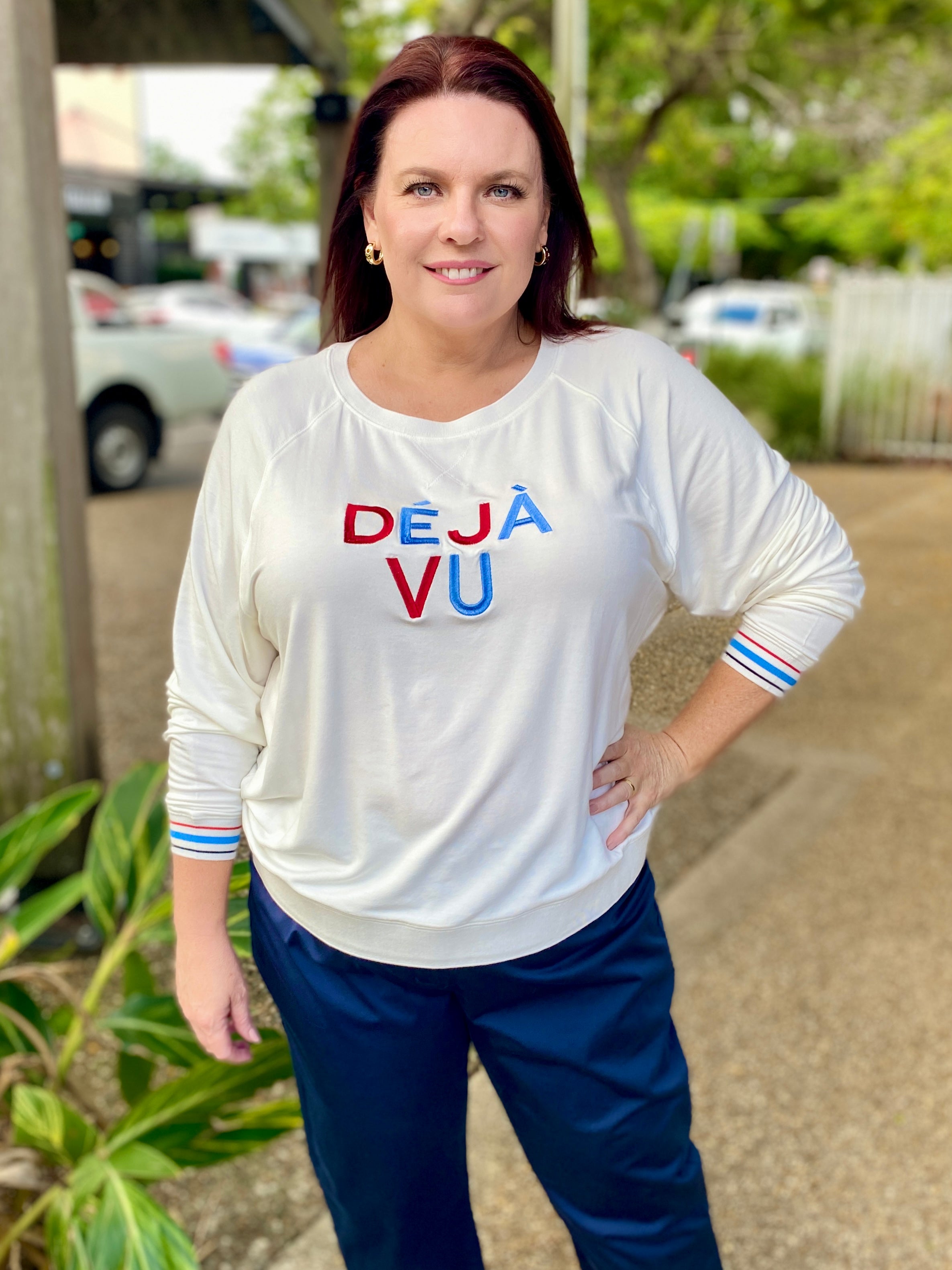 Deja Vu Embroidered Sweatshirt