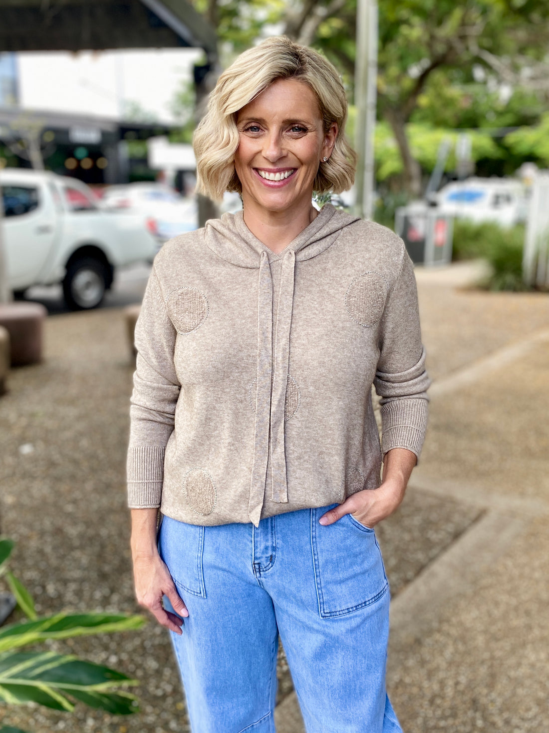Cirque Hooded Knit – Latte