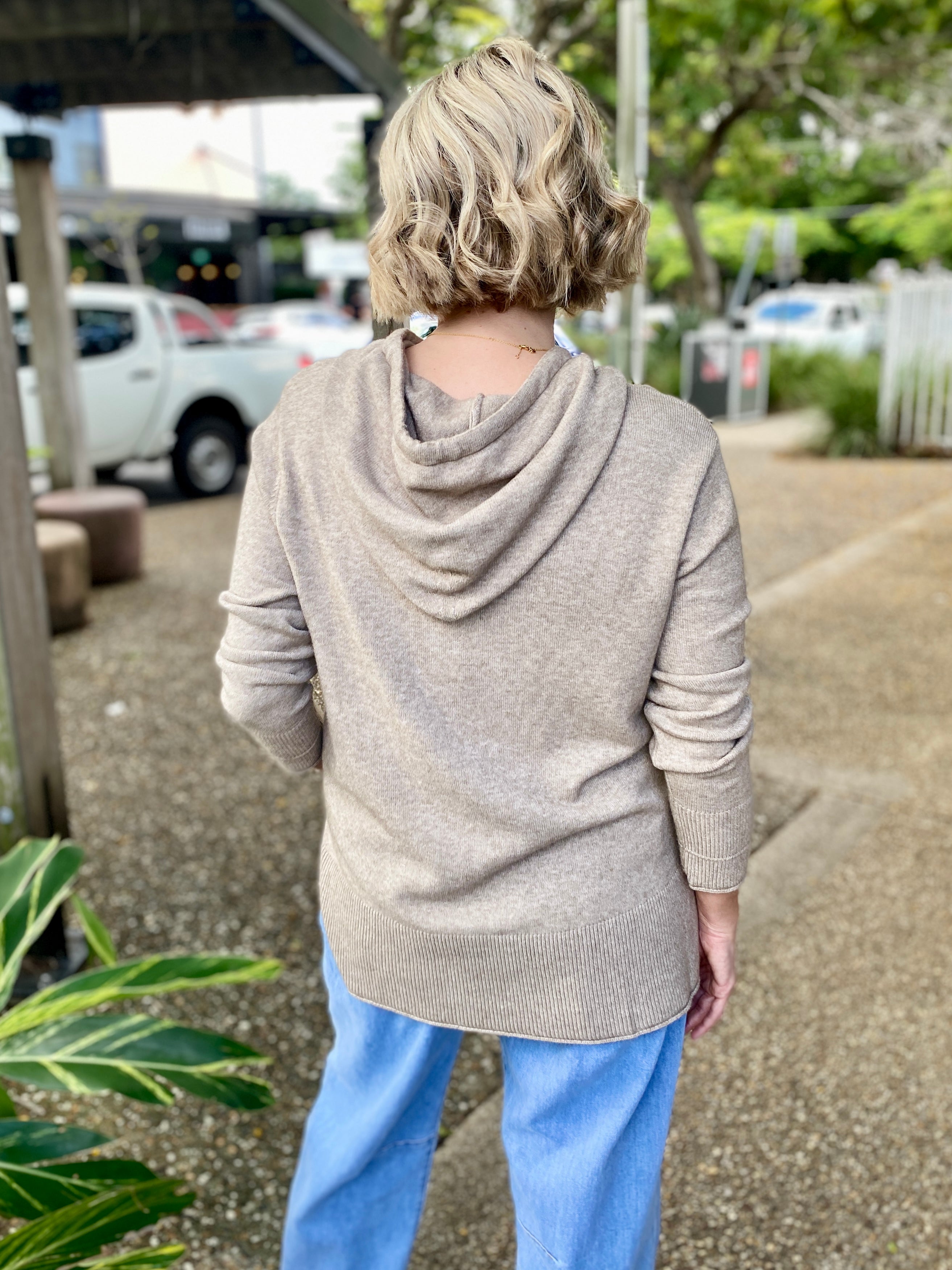 Cirque Hooded Knit – Latte
