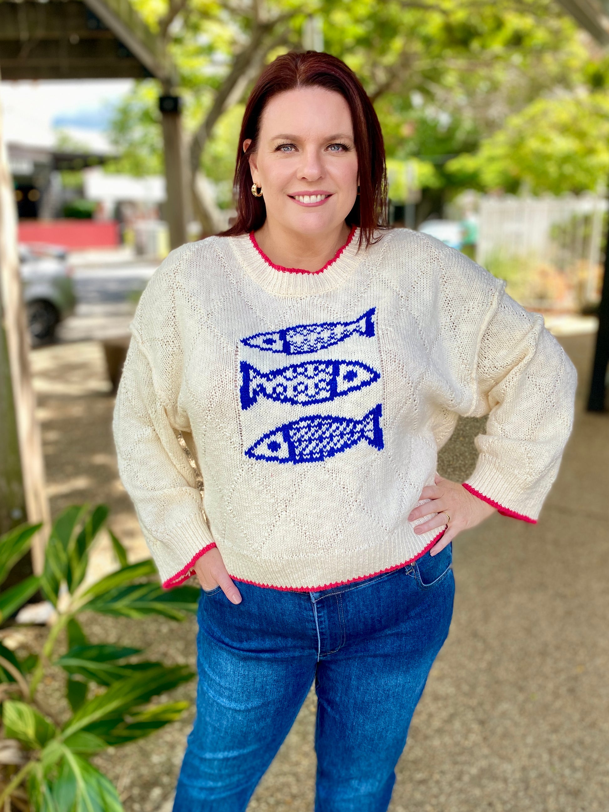 Wanda Fish Knit – Cream