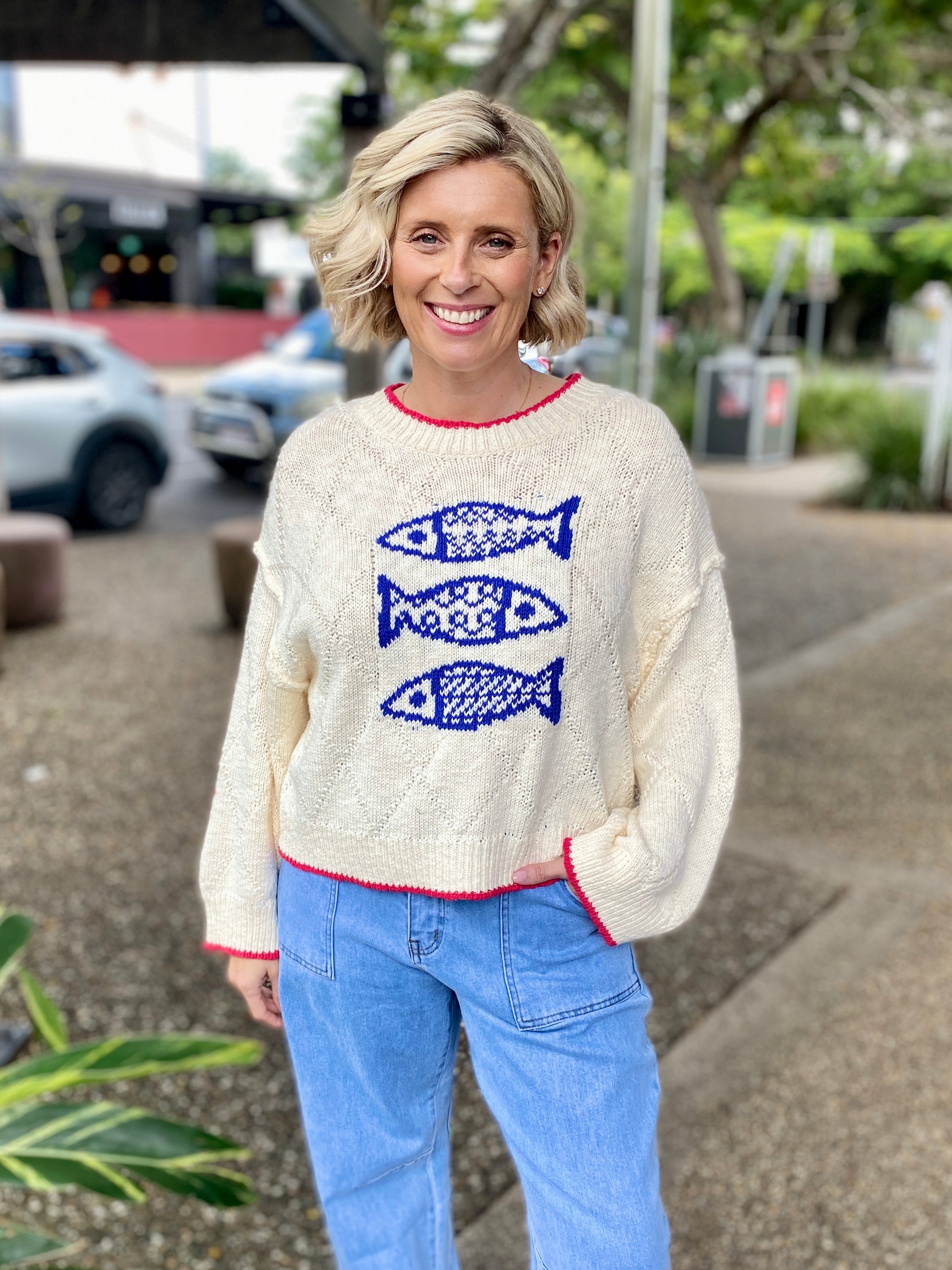 Wanda Fish Knit – Cream