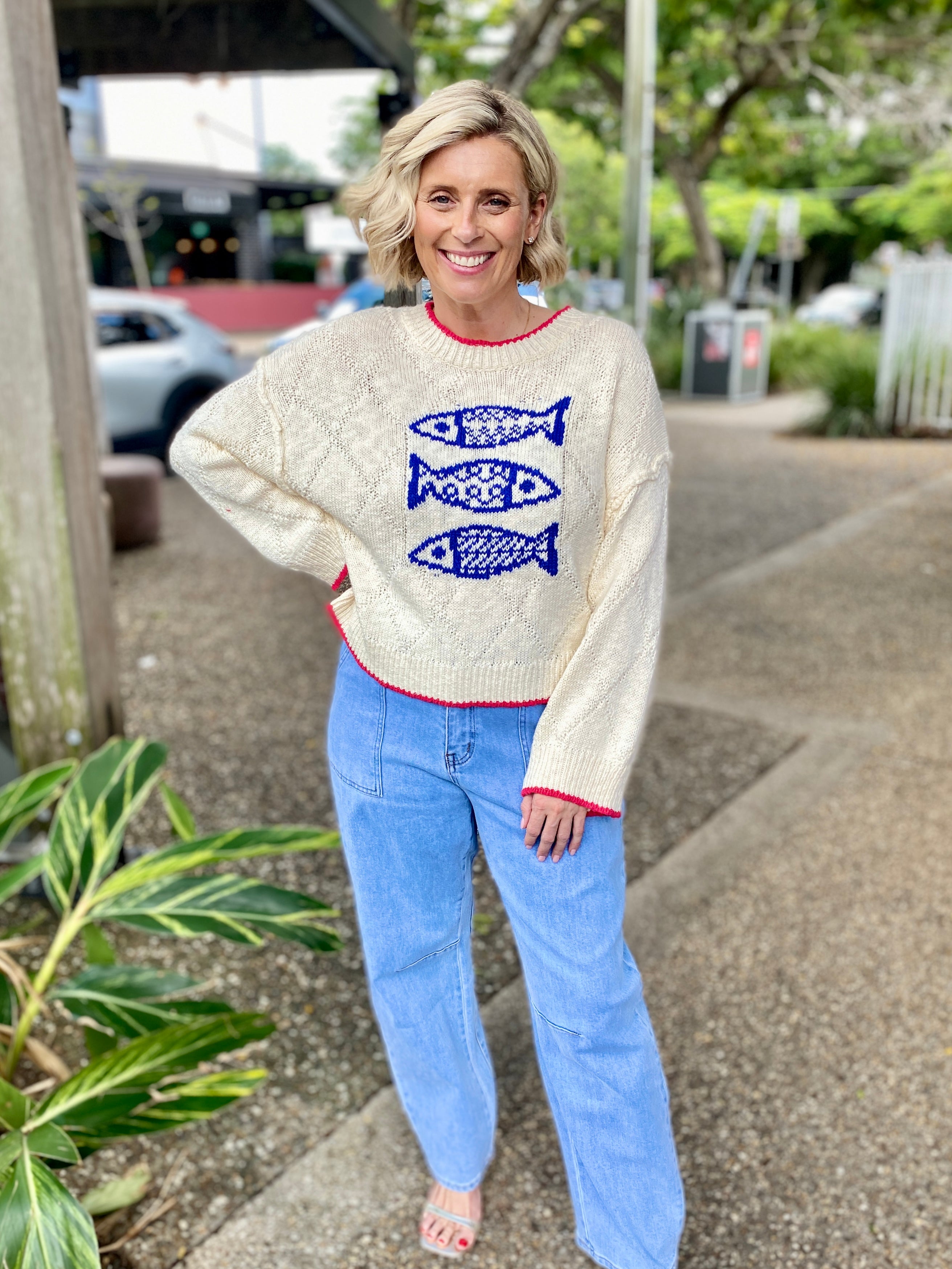 Wanda Fish Knit – Cream