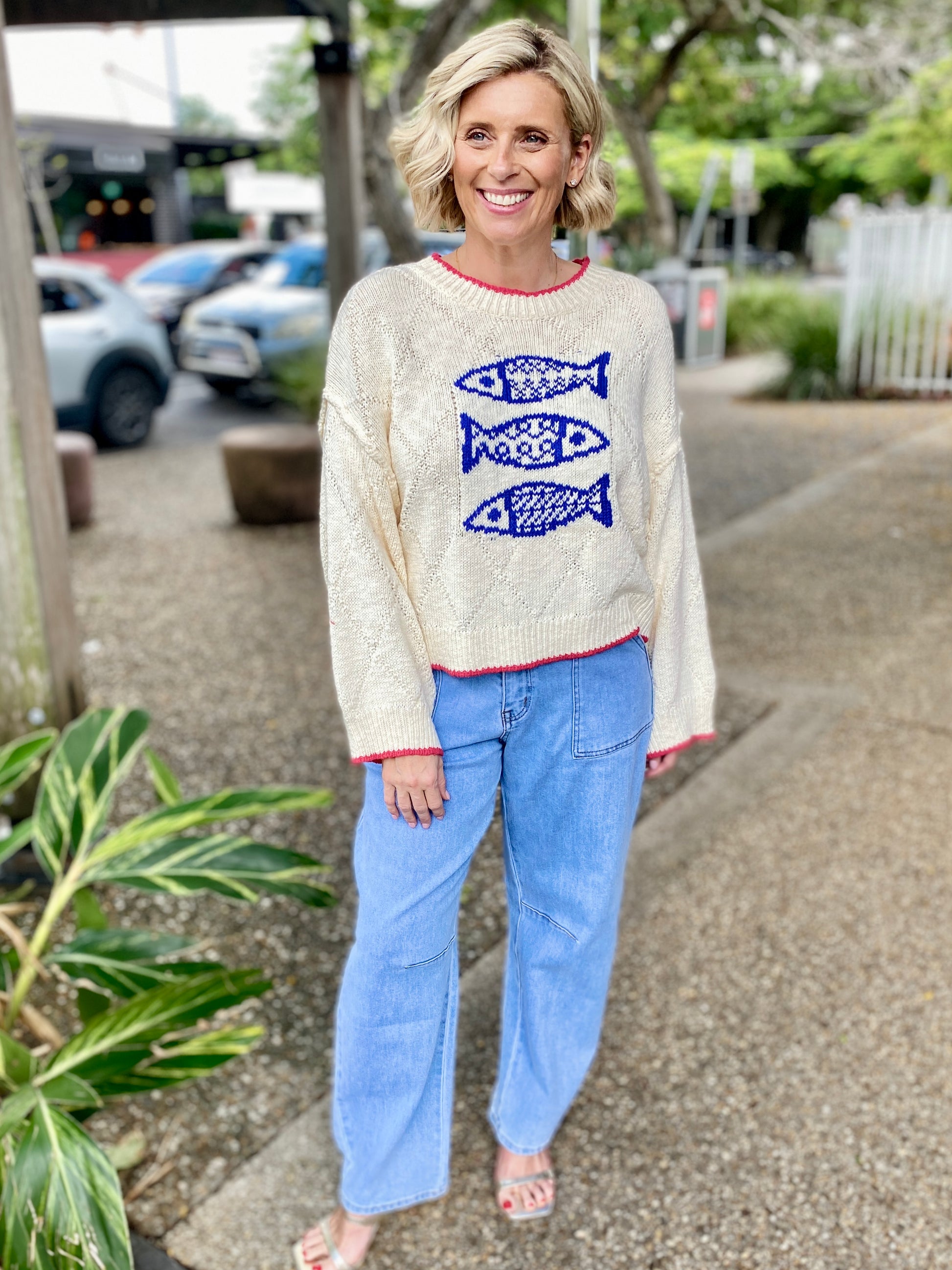 Wanda Fish Knit – Cream