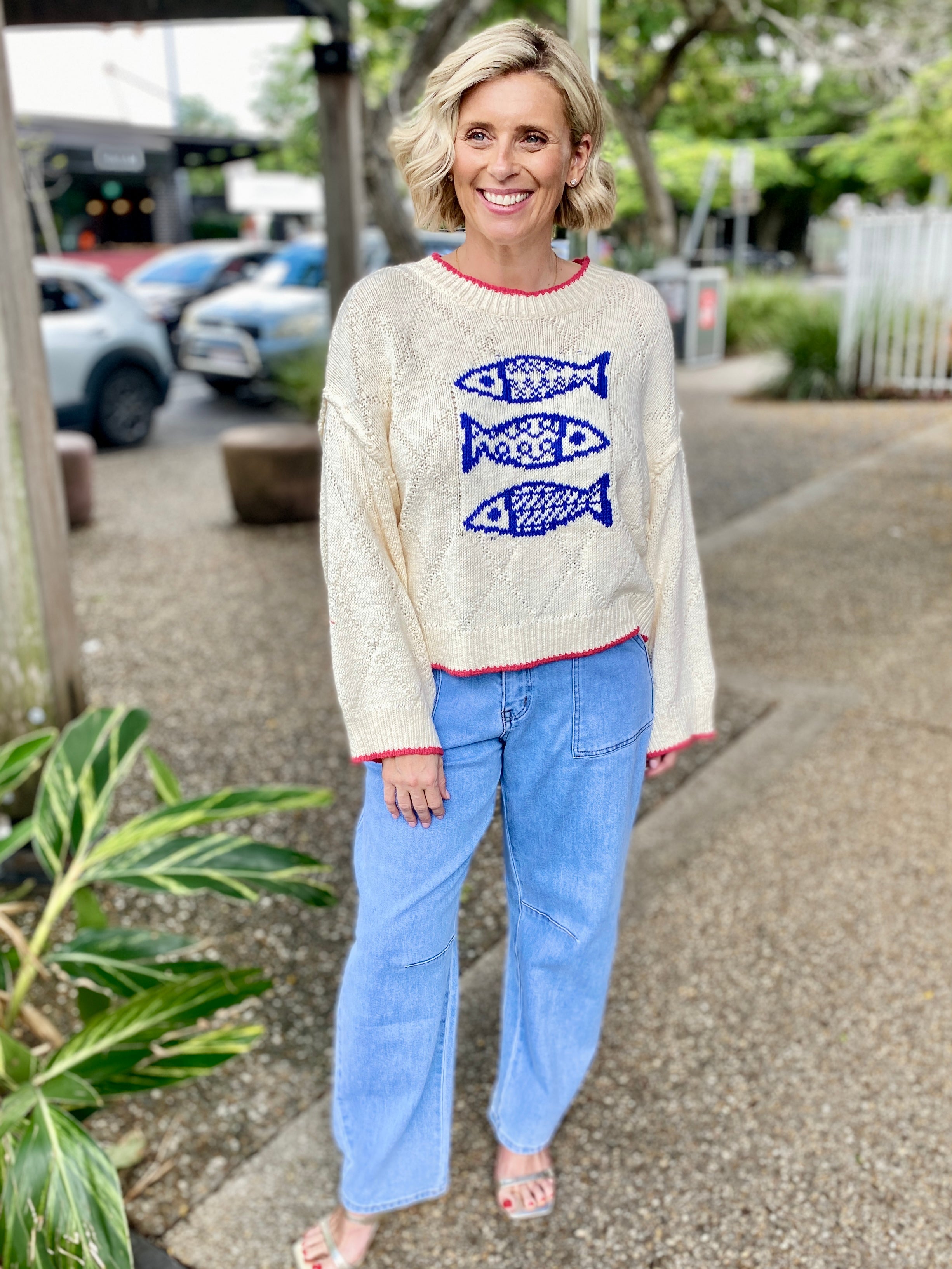 Wanda Fish Knit – Cream