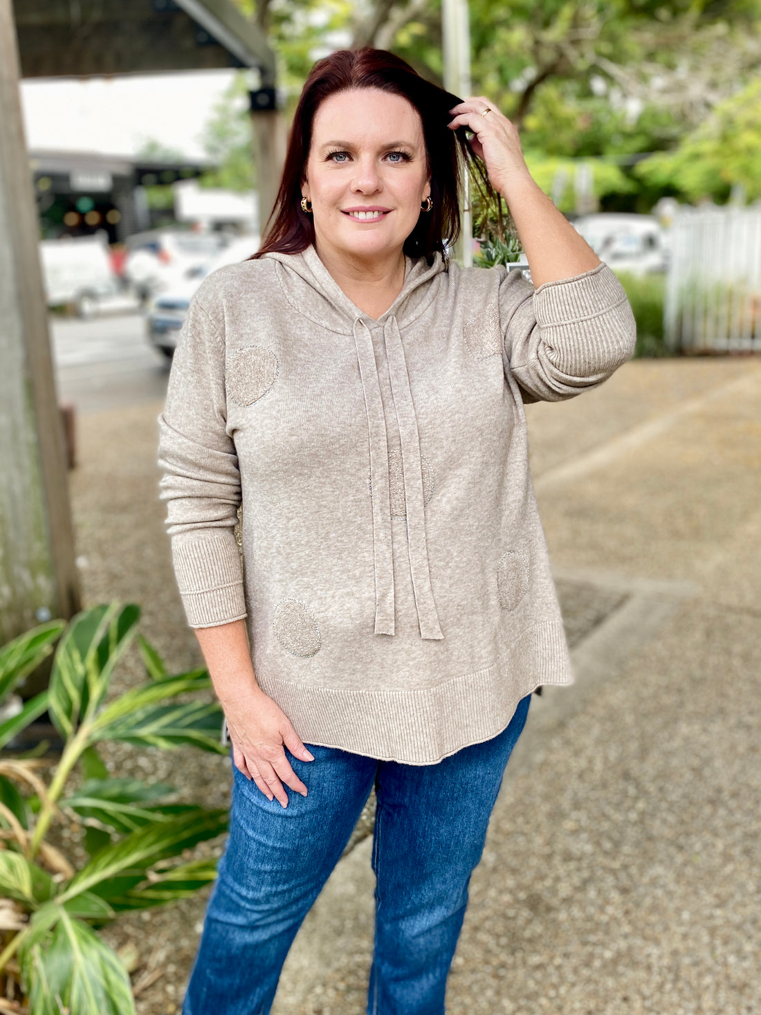 Cirque Hooded Knit – Latte