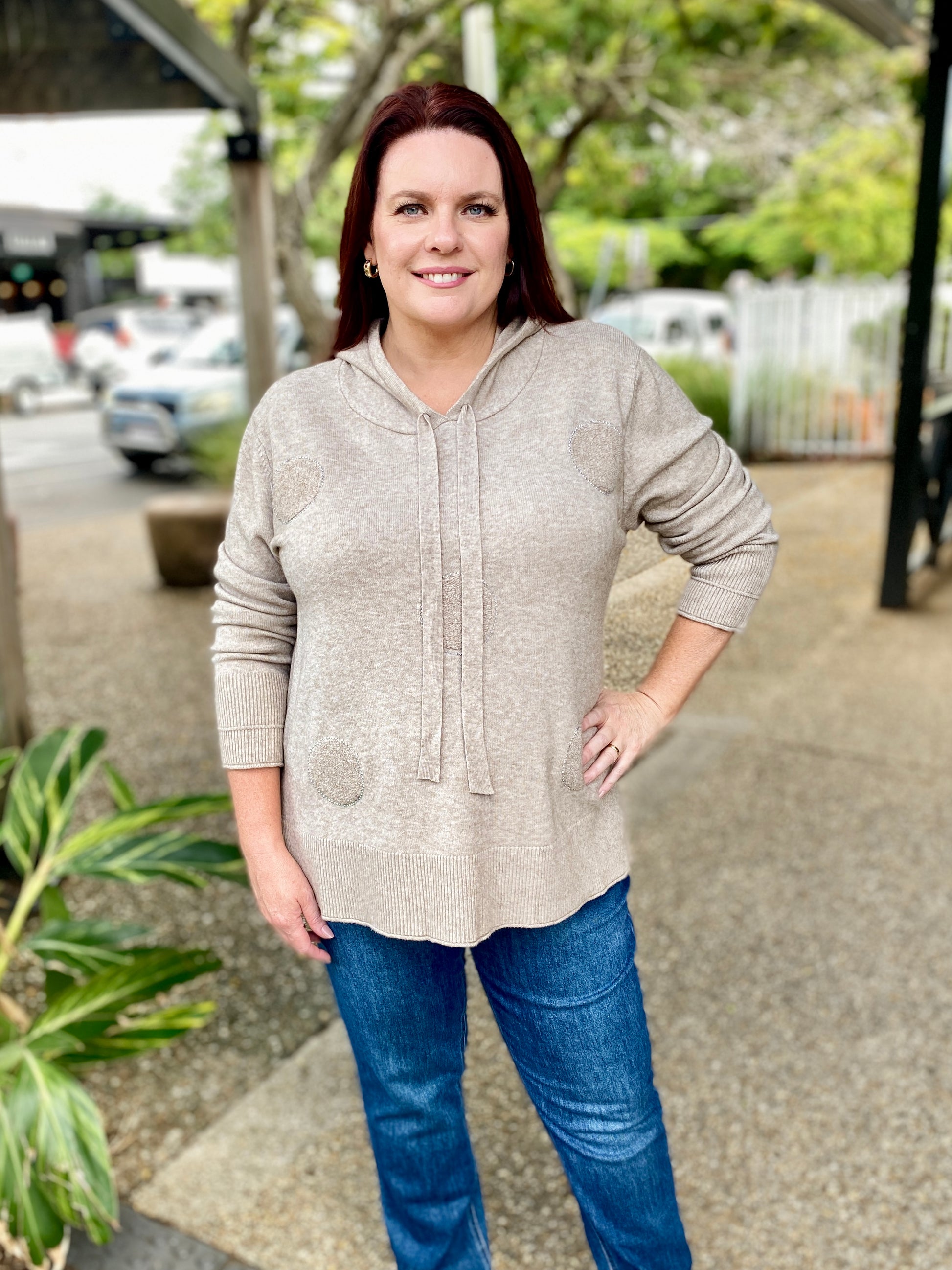 Cirque Hooded Knit – Latte