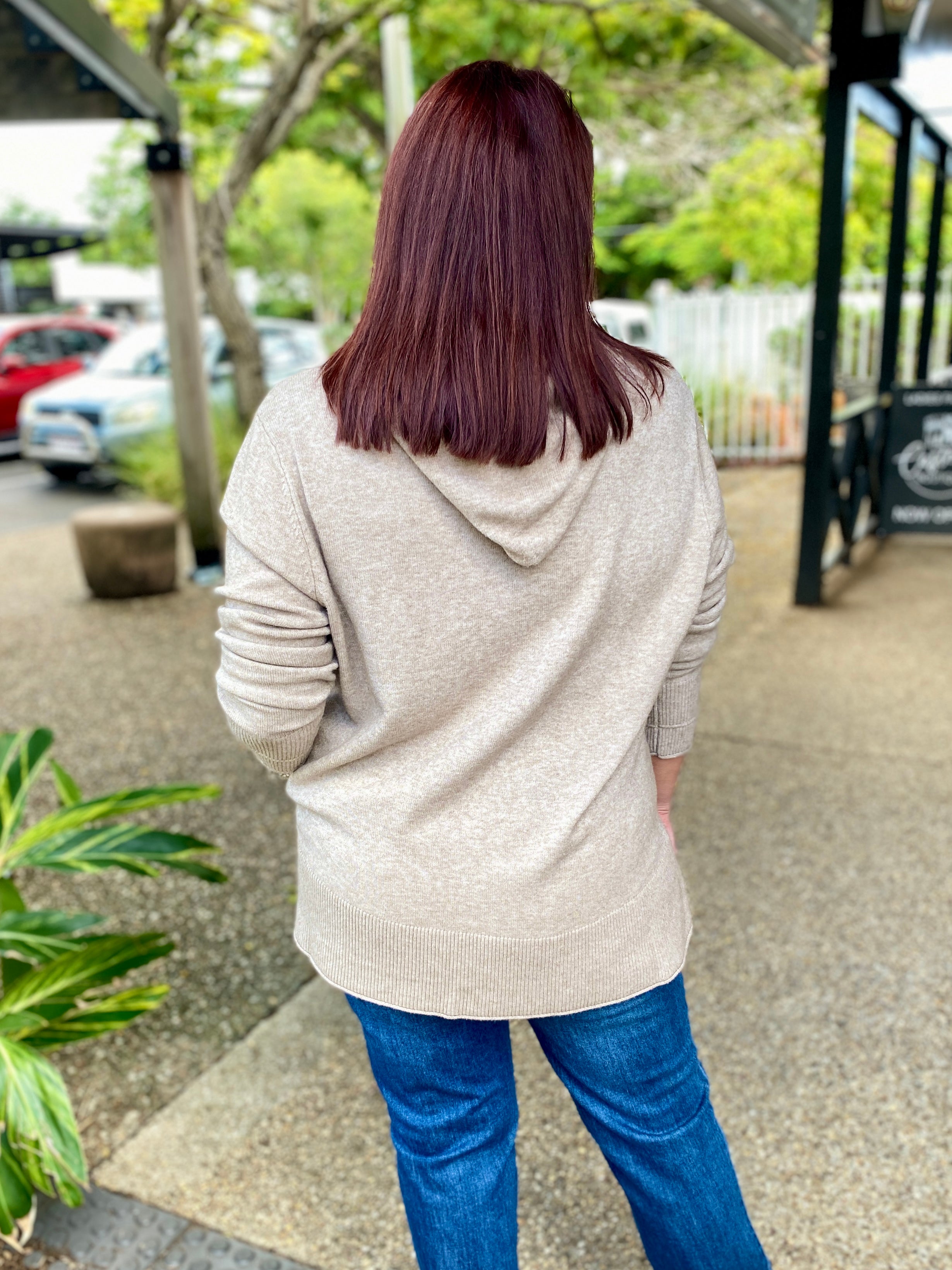Cirque Hooded Knit – Latte