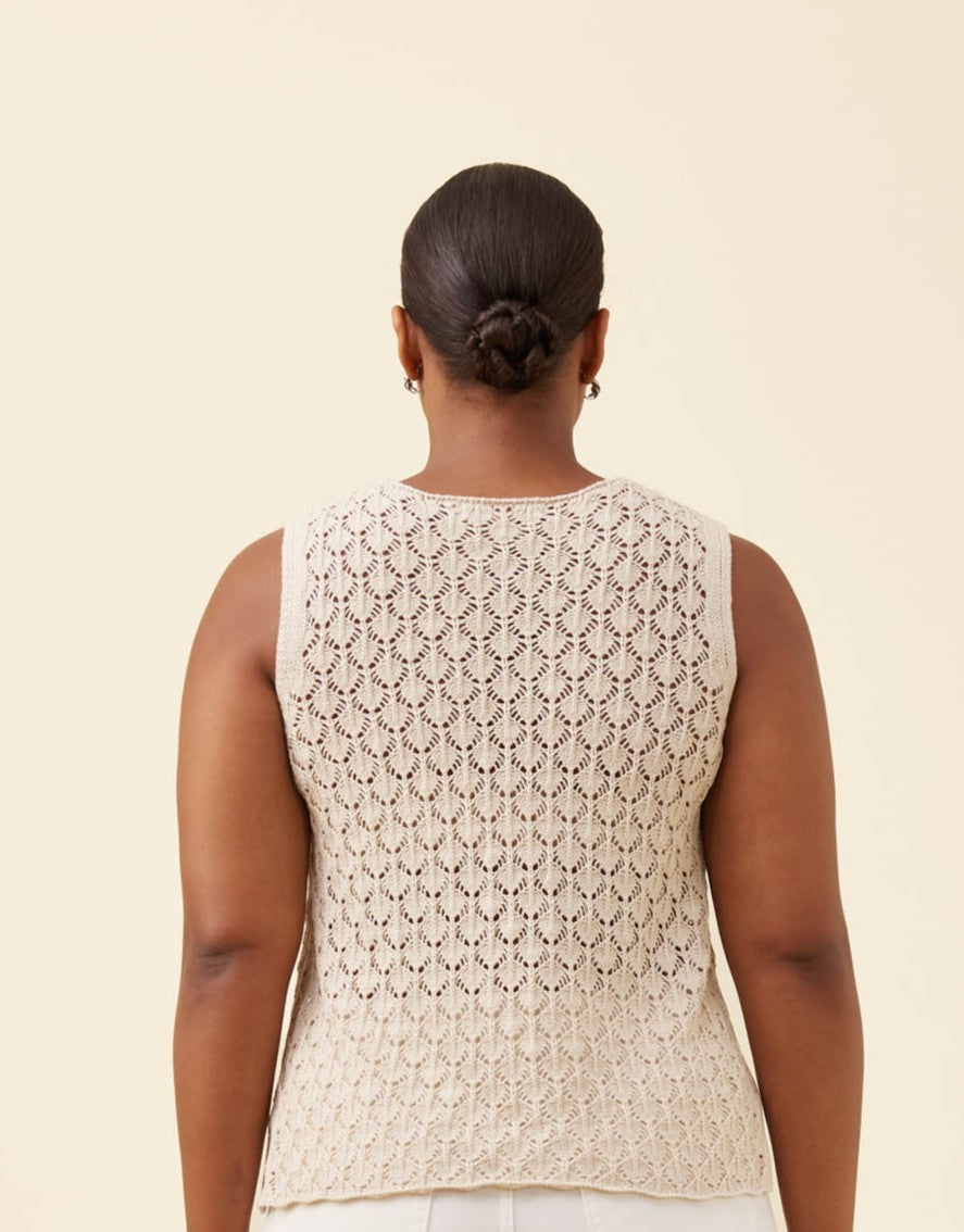 Mia Knit Top - Canvas